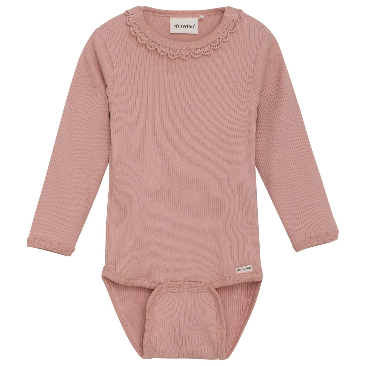 Детско ежедневно термо бельо Minymo Kid's Body L/S Rib Everyday base layer - Misty Rose