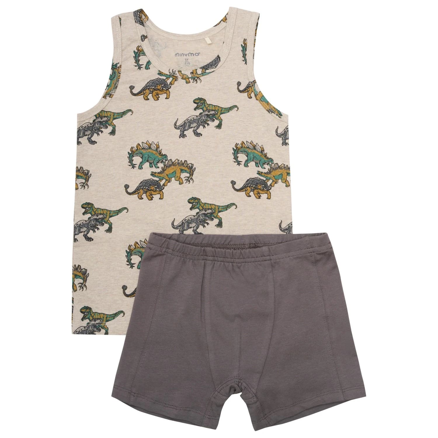 Детско ежедневно термо бельо Minymo Kid's Underwear Set AOP Boys Everyday base layer - Beige Melange