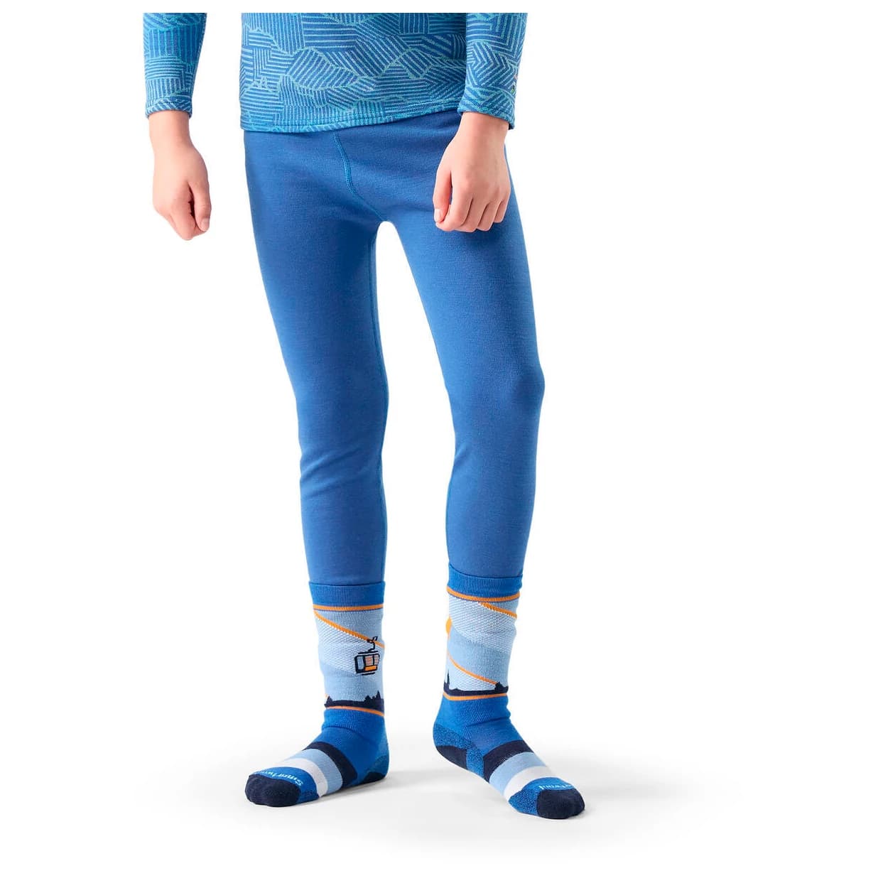 Детско мериносово термобельо Smartwool Kid's Classic Thermal Merino BL Bottom Boxed Merino base layer - Royal Indigo