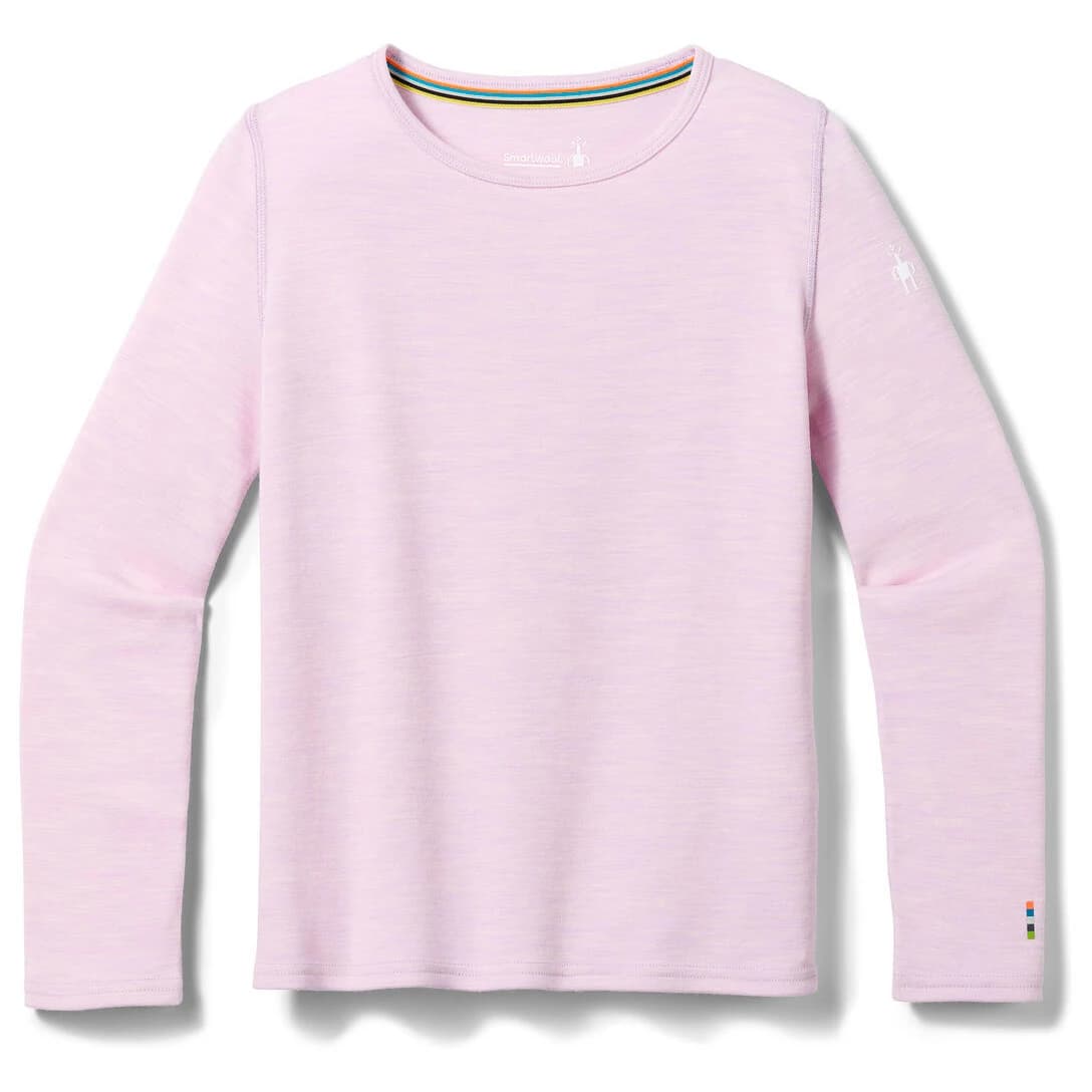 Детско мериносово термобельо Smartwool Kid's Classic Thermal Merino BL Crew Boxed Merino base layer - Lavender Sky Heather