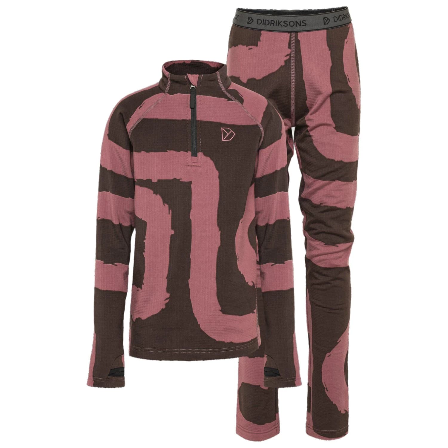 Детско ски бельо Didriksons Kid's Yotta PR Set Ski underwear - Path Dulse Pink