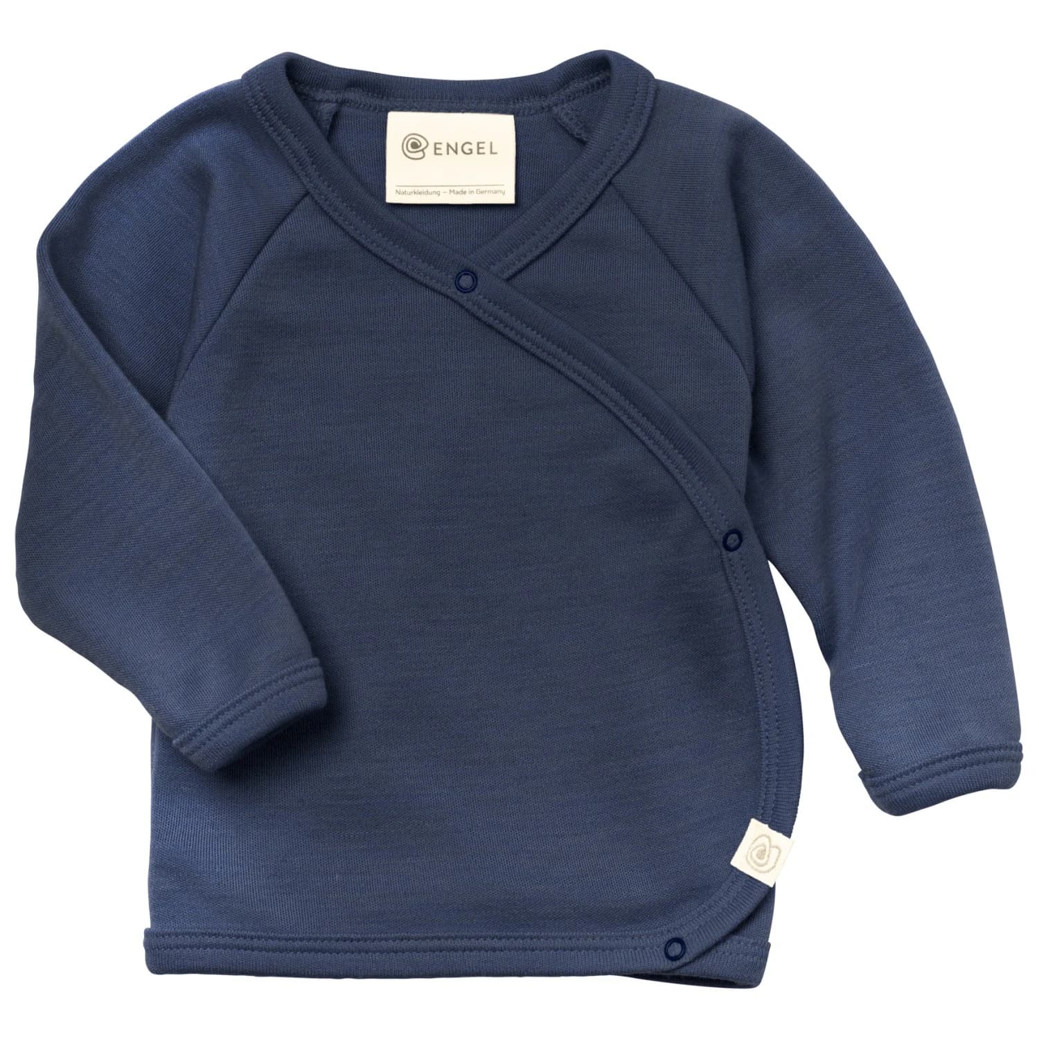 Мериносово термобельо Engel Baby Wraparound Shirt Merino longsleeve - Marine
