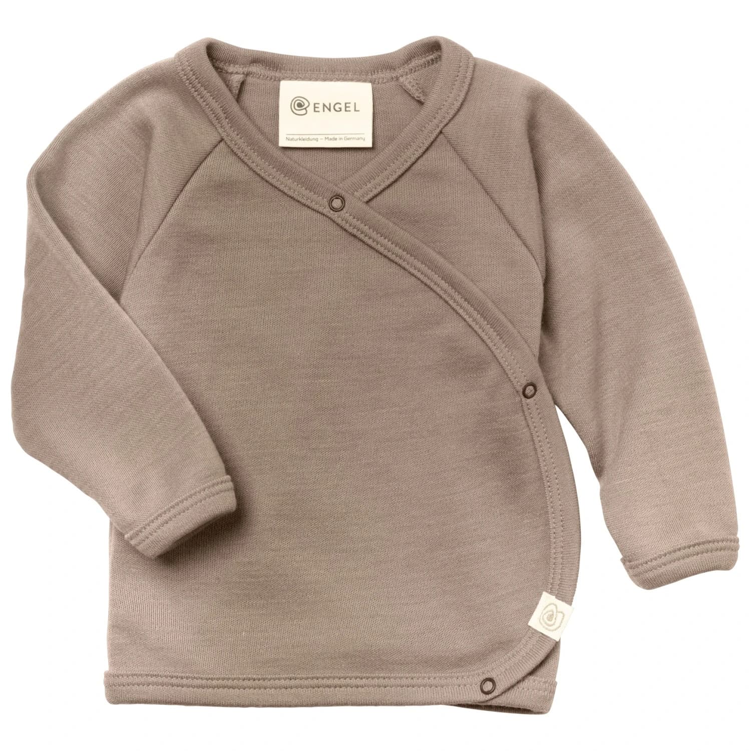 Мериносово термобельо Engel Baby Wraparound Shirt Merino longsleeve - Sand