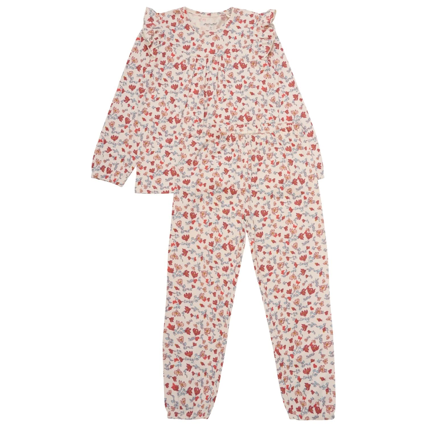 Детско ежедневно термо бельо Minymo Kid's Pyjamas L/S Set AOP No. 124068 Pyjamas - Sandshell