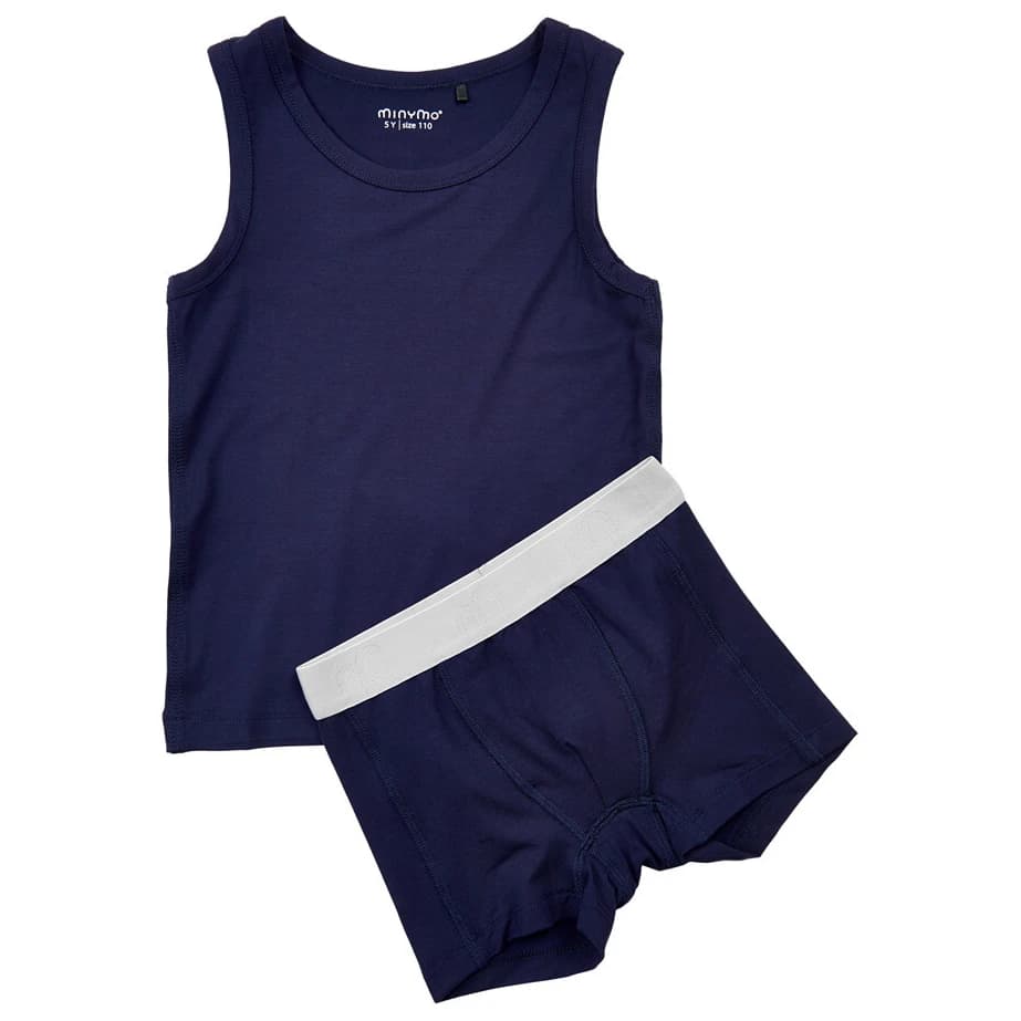 Детско ежедневно термо бельо Minymo Kid's Underwear Set No. 4876 Everyday base layer - Dark Navy