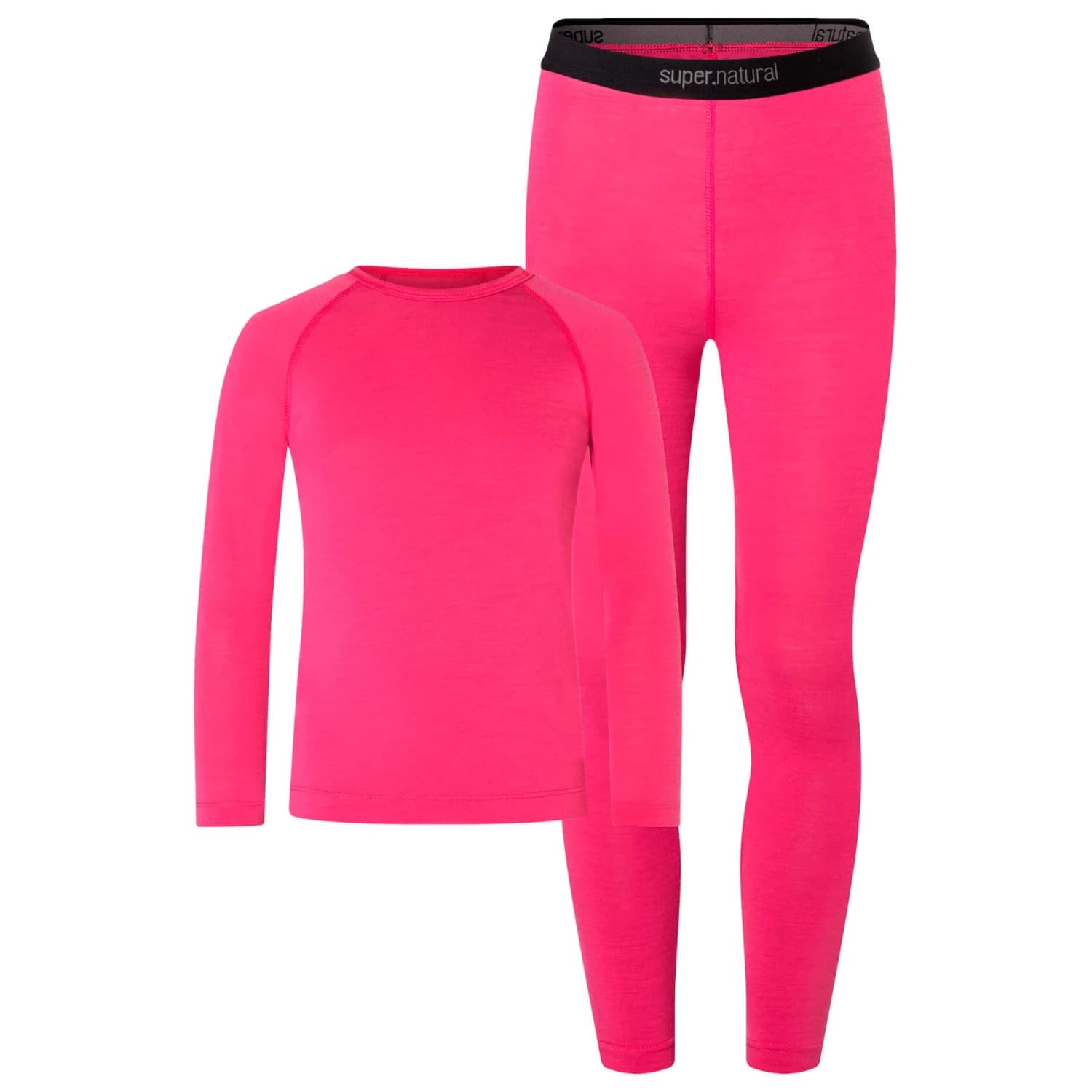 Детско мериносово термобельо super.natural Kid's Tundra175 Base Set Merino base layer - Pinky Rose