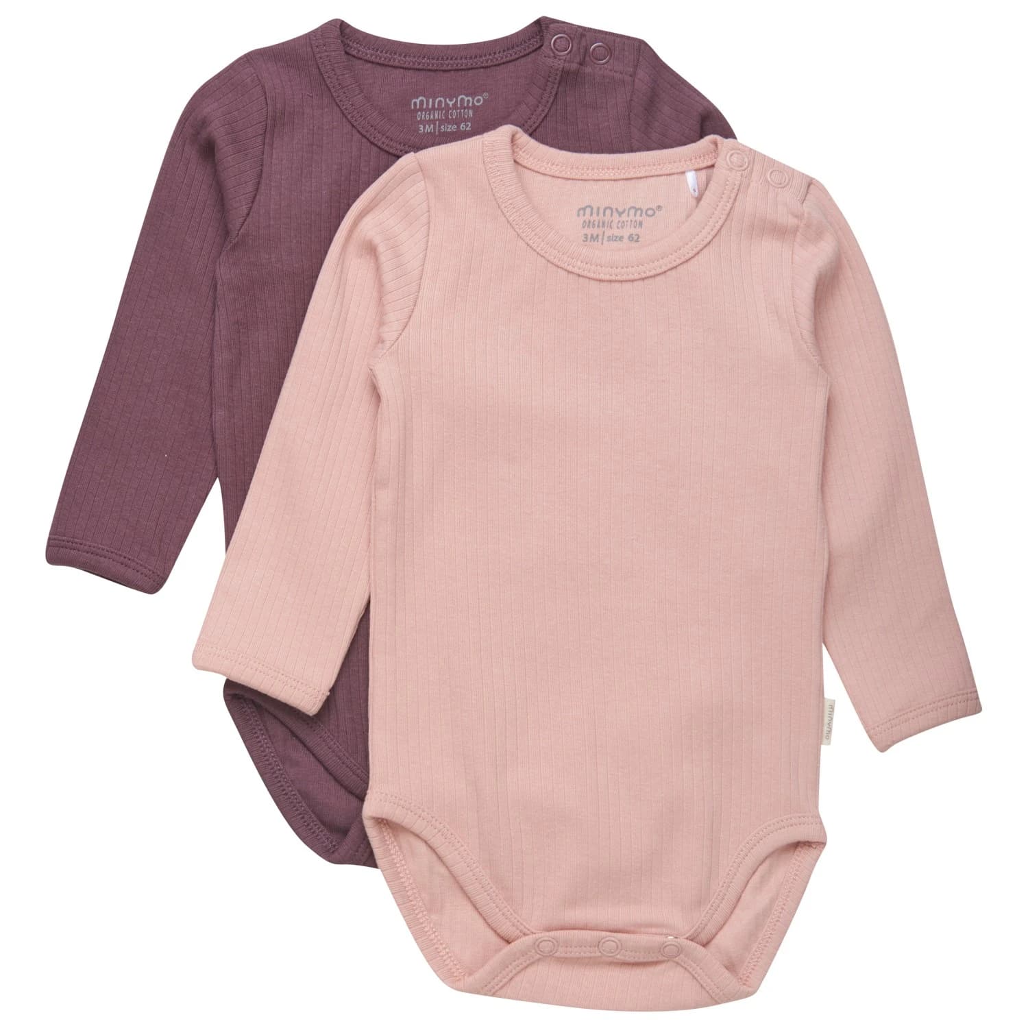 Детско ежедневно термо бельо Minymo Kid's Body L/S (2-Pack) Everyday base layer - Misty Rose