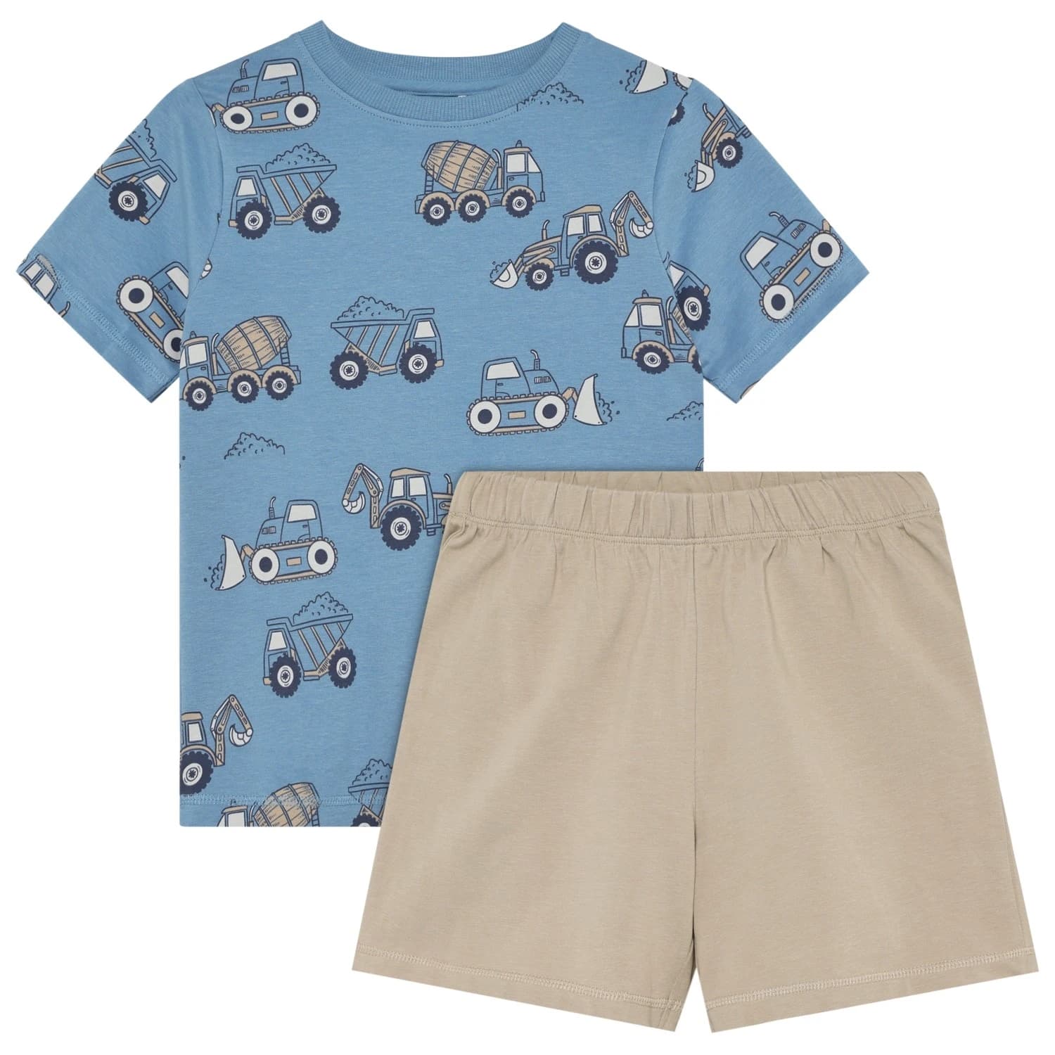 Детско ежедневно термо бельо Minymo Kid's Nightset S/S AOP 134263 Everyday base layer - Blue Shadow