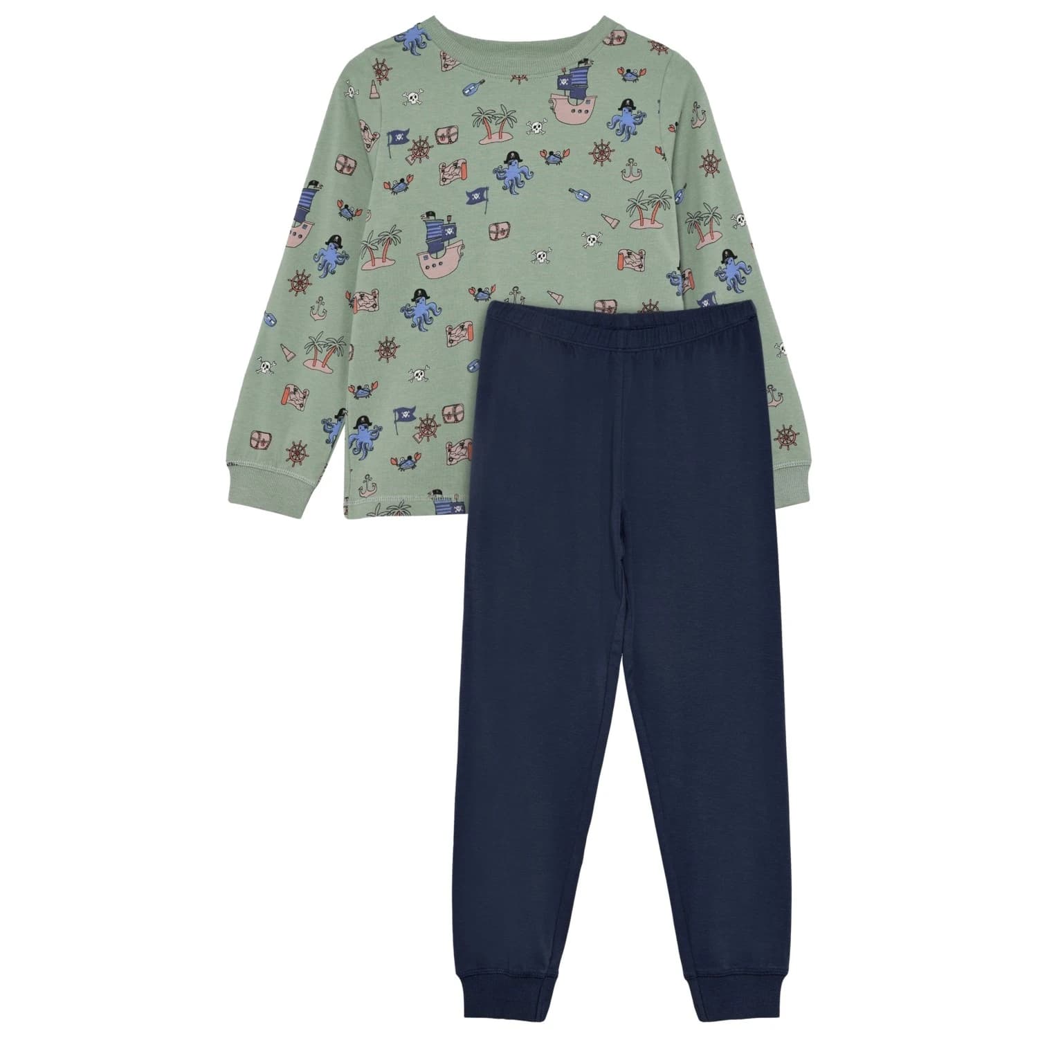 Детско ежедневно термо бельо Minymo Kid's Pyjamas L/S Set AOP 134260 Everyday base layer - Lily Pad