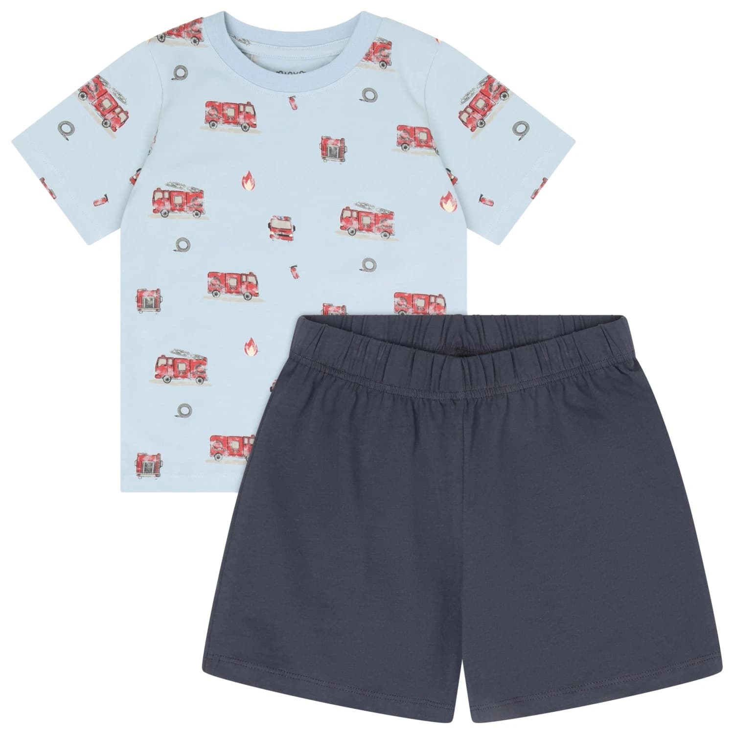 Детско ежедневно термо бельо Minymo Kid's T-Shirt+Short Set AOP 134356 Overall - Niagara Mist