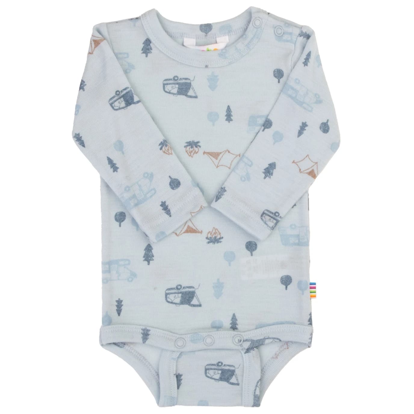 Детско мериносово термобельо Joha Kid's Body L/S Merino base layer - Light Blue