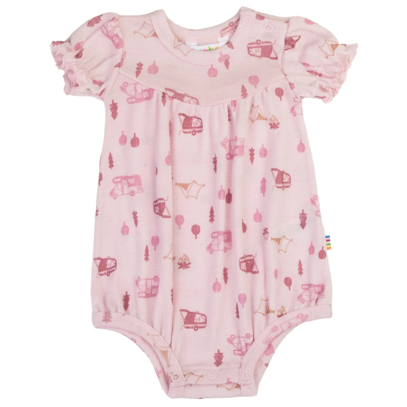 Детско мериносово термобельо Joha Kid's Body with Short Sleeves Merino base layer - Light Pink