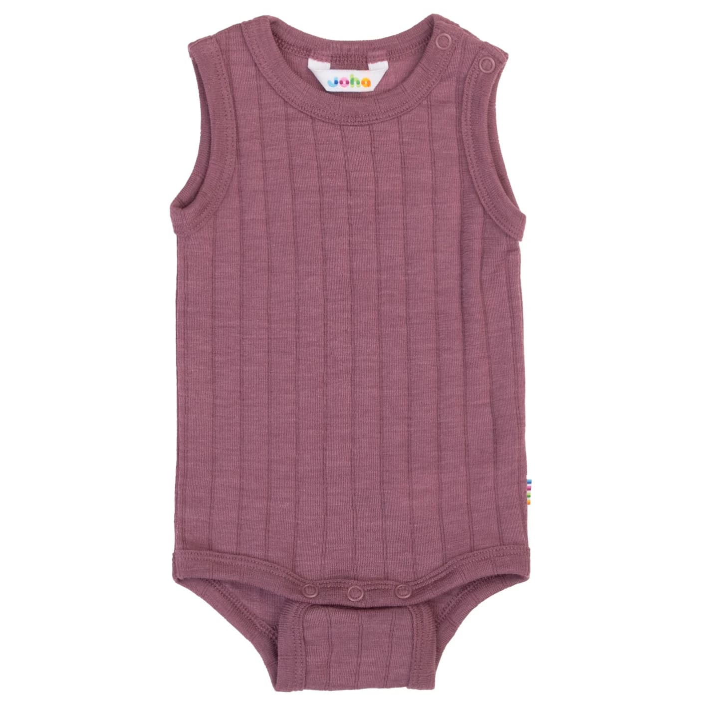 Детско мериносово термобельо Joha Kid's Body Without Sleeves Merino base layer - Heather