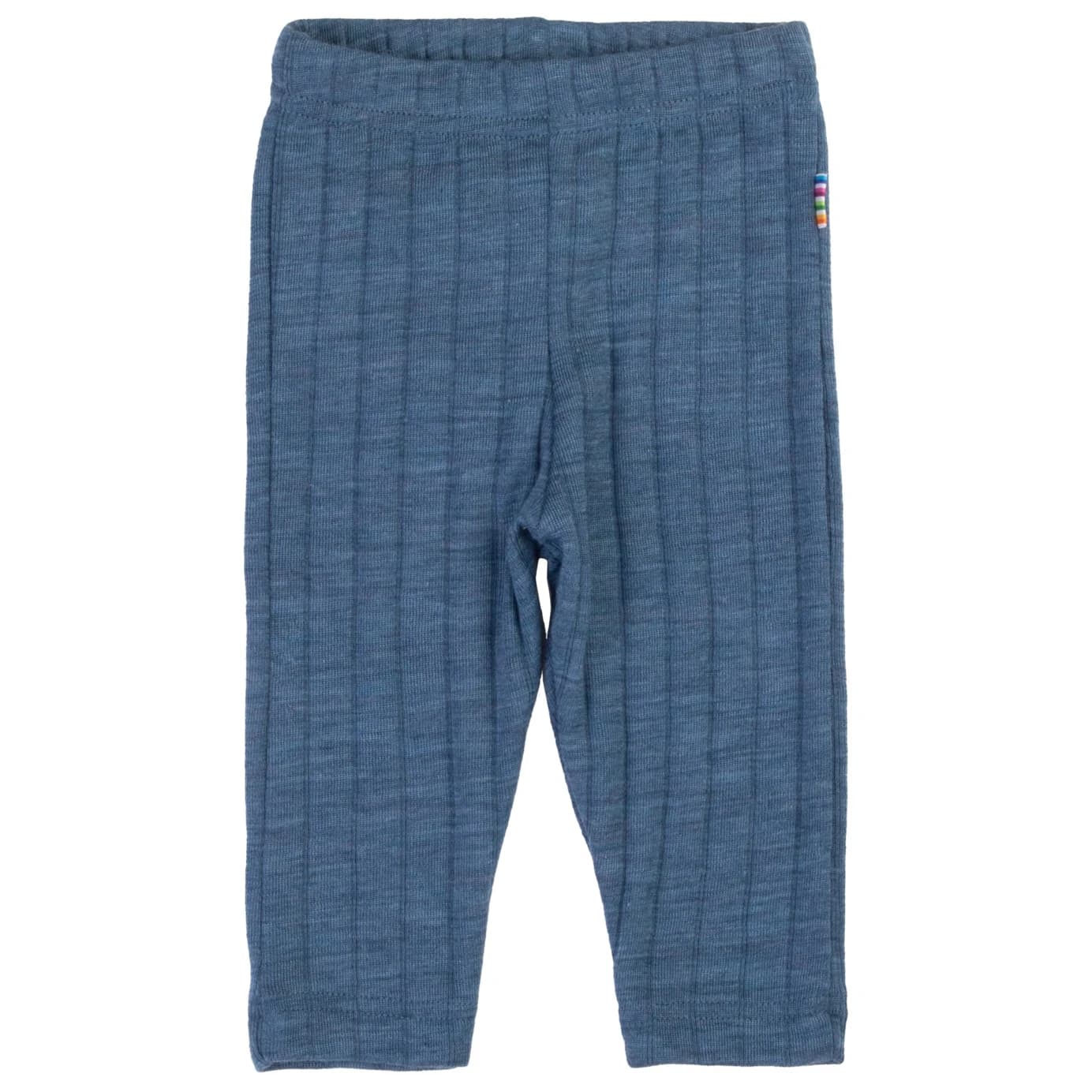 Детско мериносово термобельо Joha Small Kid's Leggings Stripes Merino base layer - Blue Melange