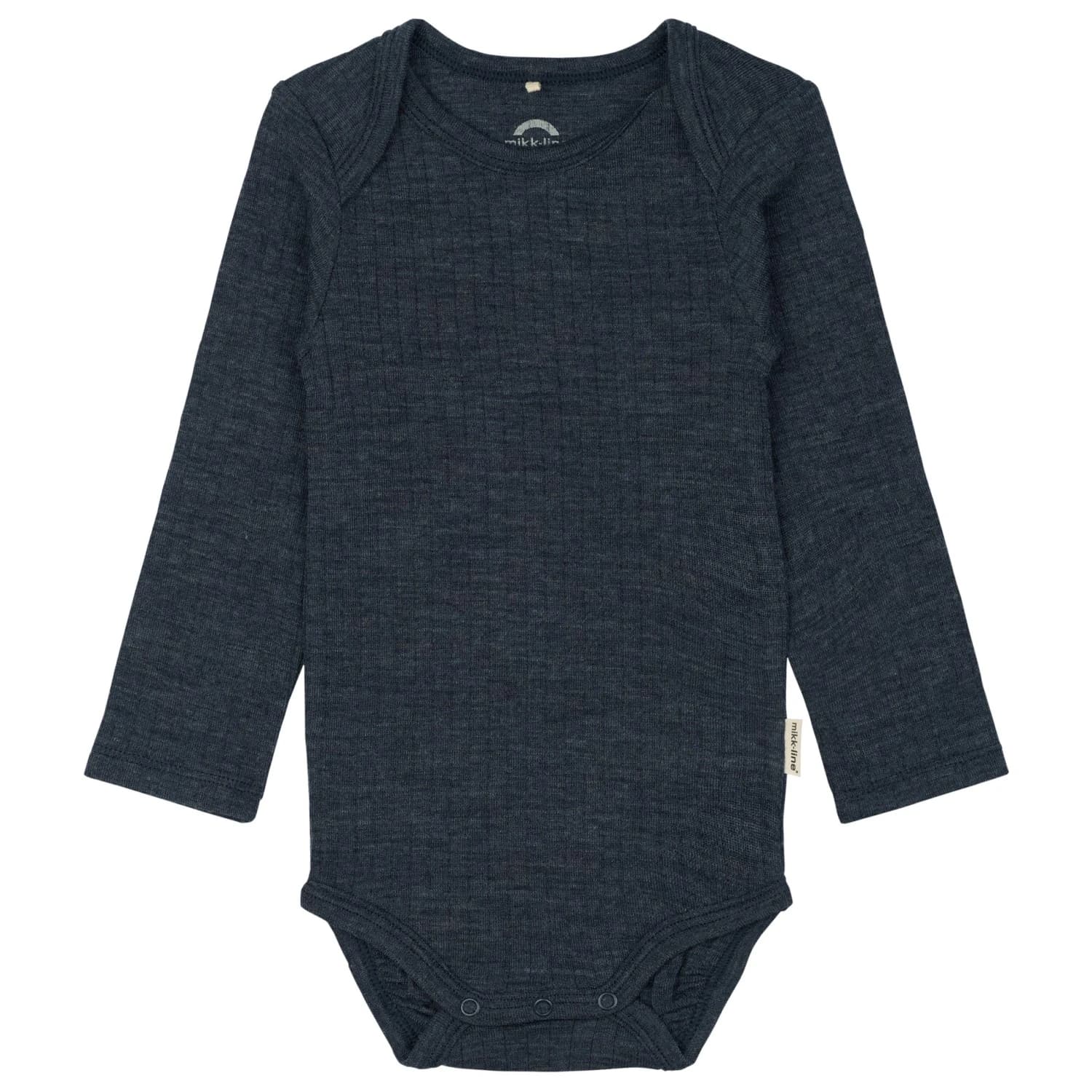 Детско мериносово термобельо Mikk-Line Kid's Merino Wool L/S Body Merino base layer - Melange Blue Nights