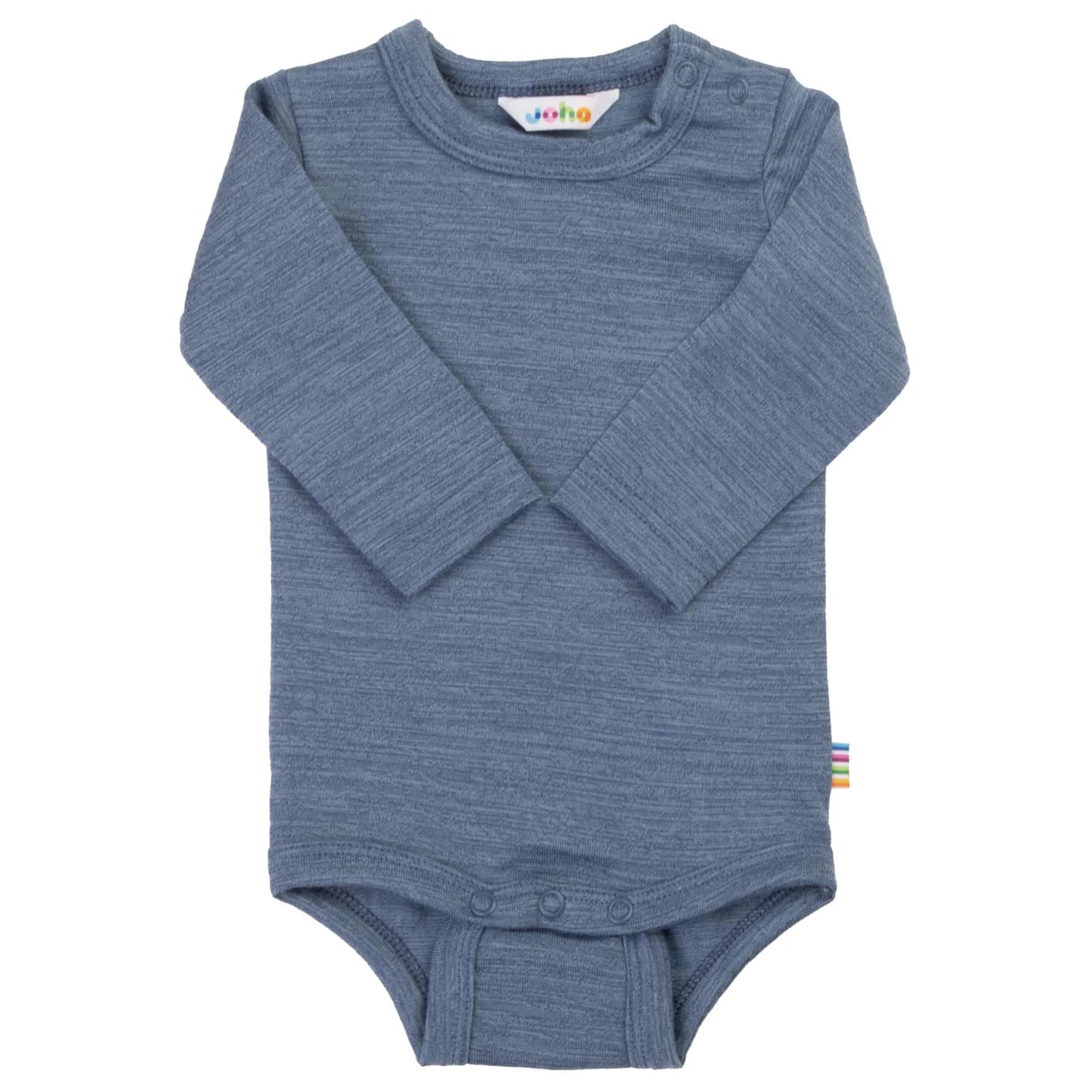 Детско мериносово термобельо Joha Kid's Wool Body with Long Sleeves Merino base layer - Dark Blue