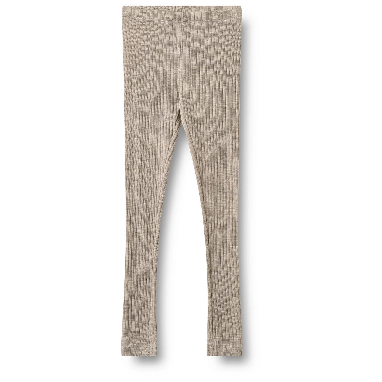 Детско копринено термобельо WHEAT Kid's Wool Silk Leggings Agi Long john - Khaki Melange