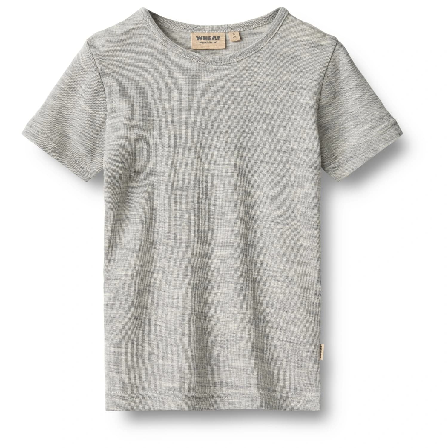 Детско мериносово термобельо WHEAT Kid's Wool T-Shirt S/S Seo Merino base layer - Melange Grey