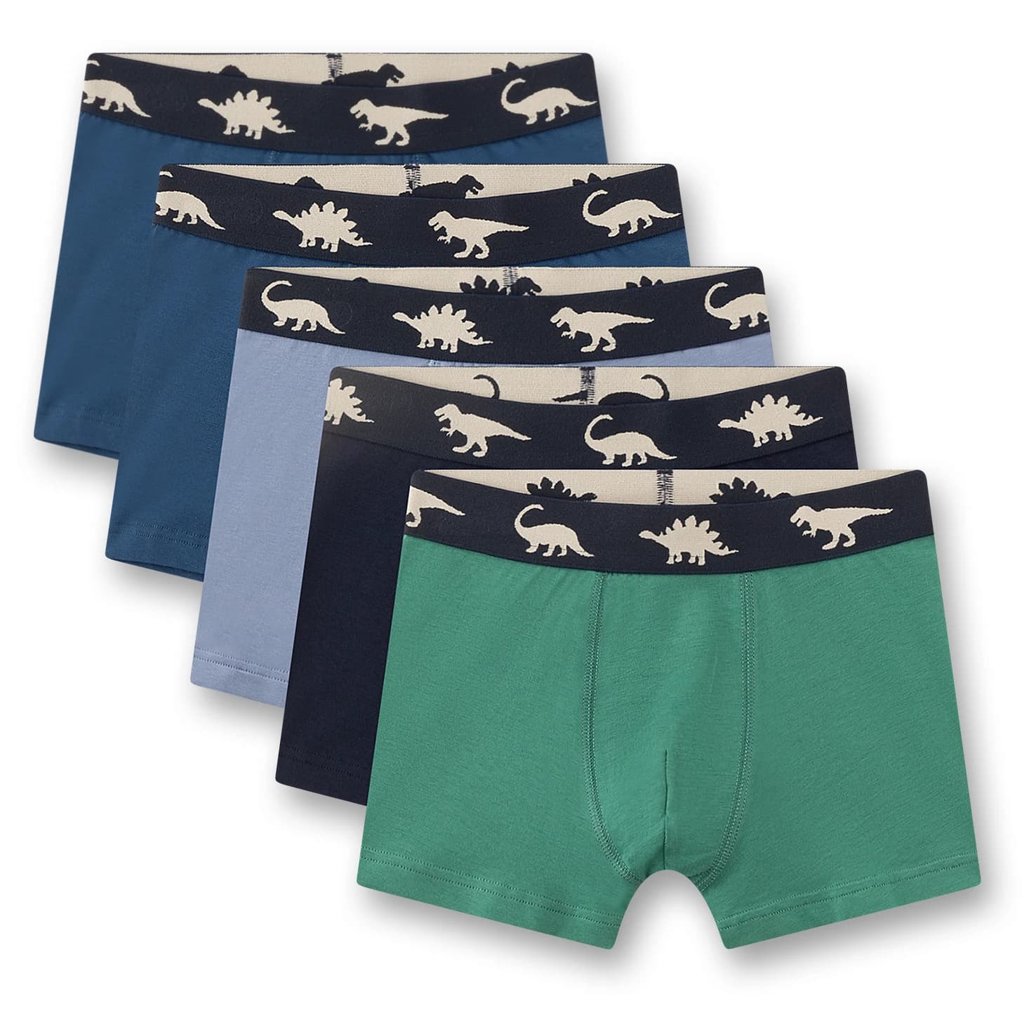 Бельо Sanetta Boy's Set Shorts 5-Pack Briefs - Bottle Green