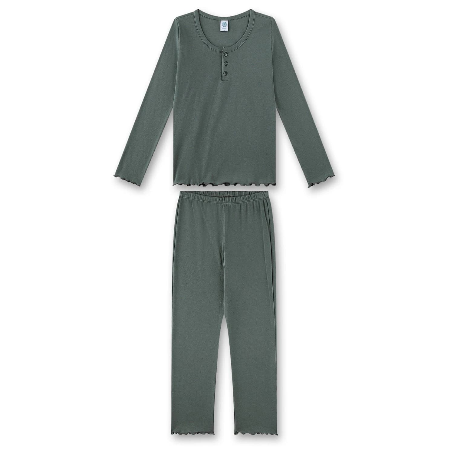 Ежедневно термо бельо Sanetta Girl's Pyjama 1/1 Everyday base layer - Leaf Green