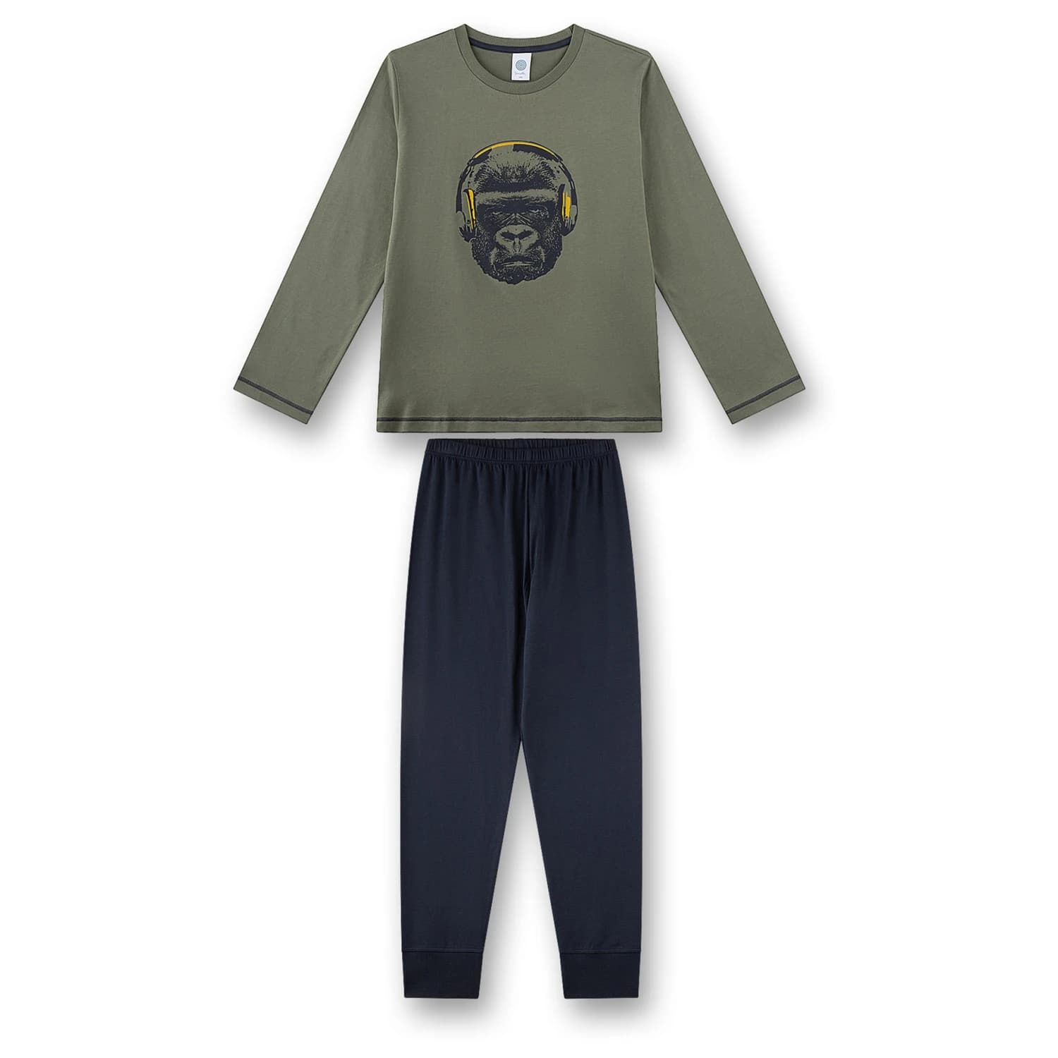 Детско ежедневно термо бельо Sanetta Kid's Pyjama 1/1 246228 Everyday base layer - Olive