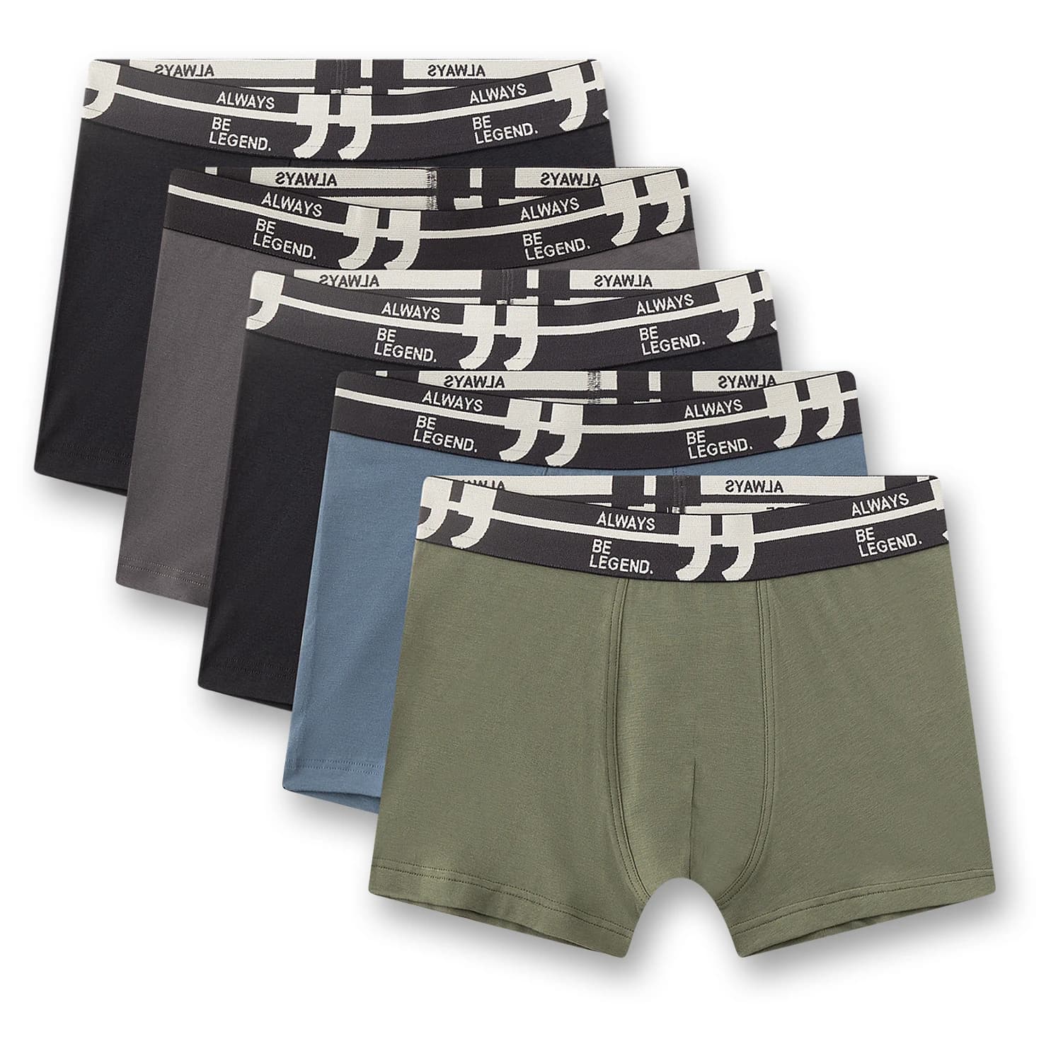 Детско бельо Sanetta Kid's Set Shorts 5-Pack Briefs - Olive