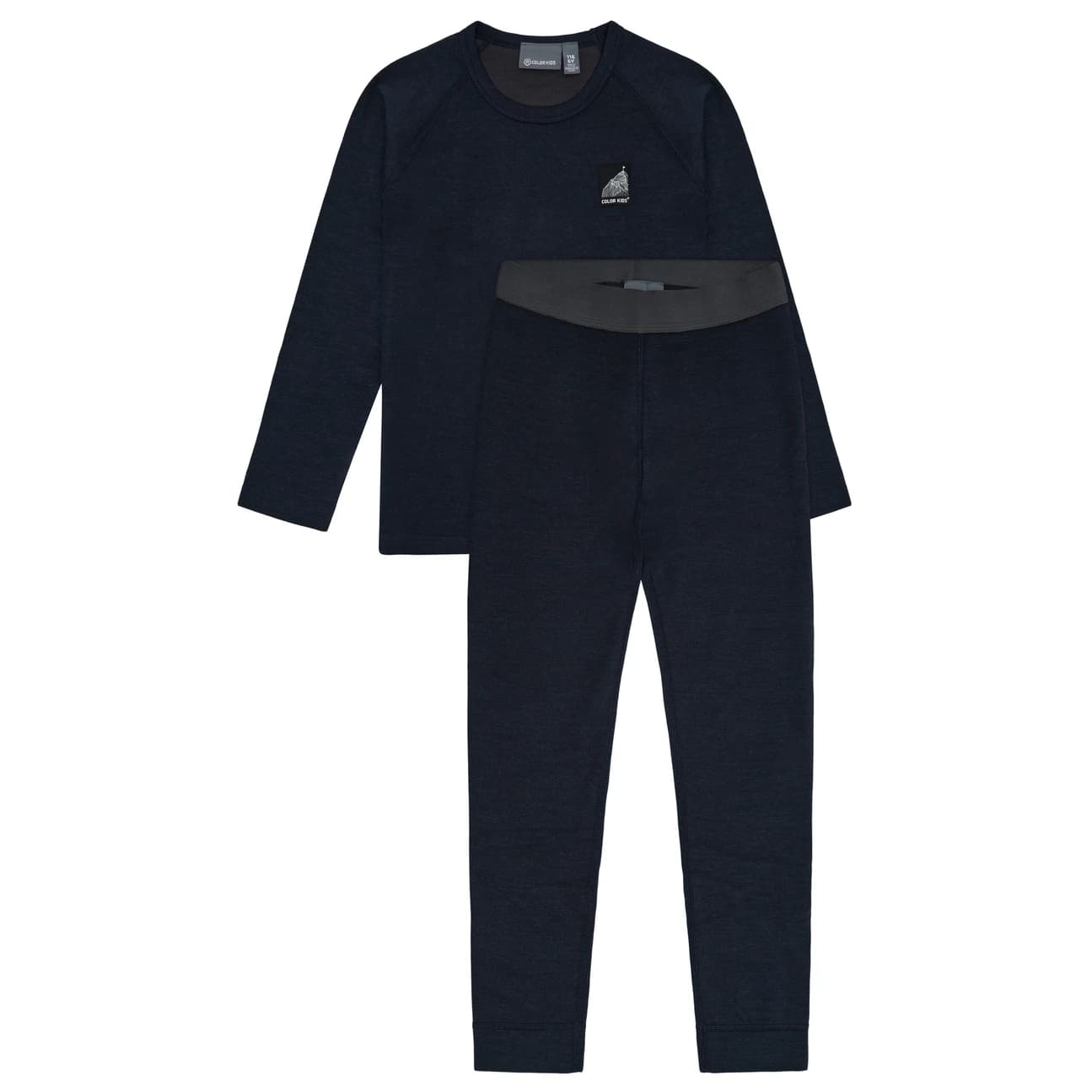 Детско мериносово термобельо Color Kids Kid's Ski Underwear with Wool Merino base layer - Total Eclipse
