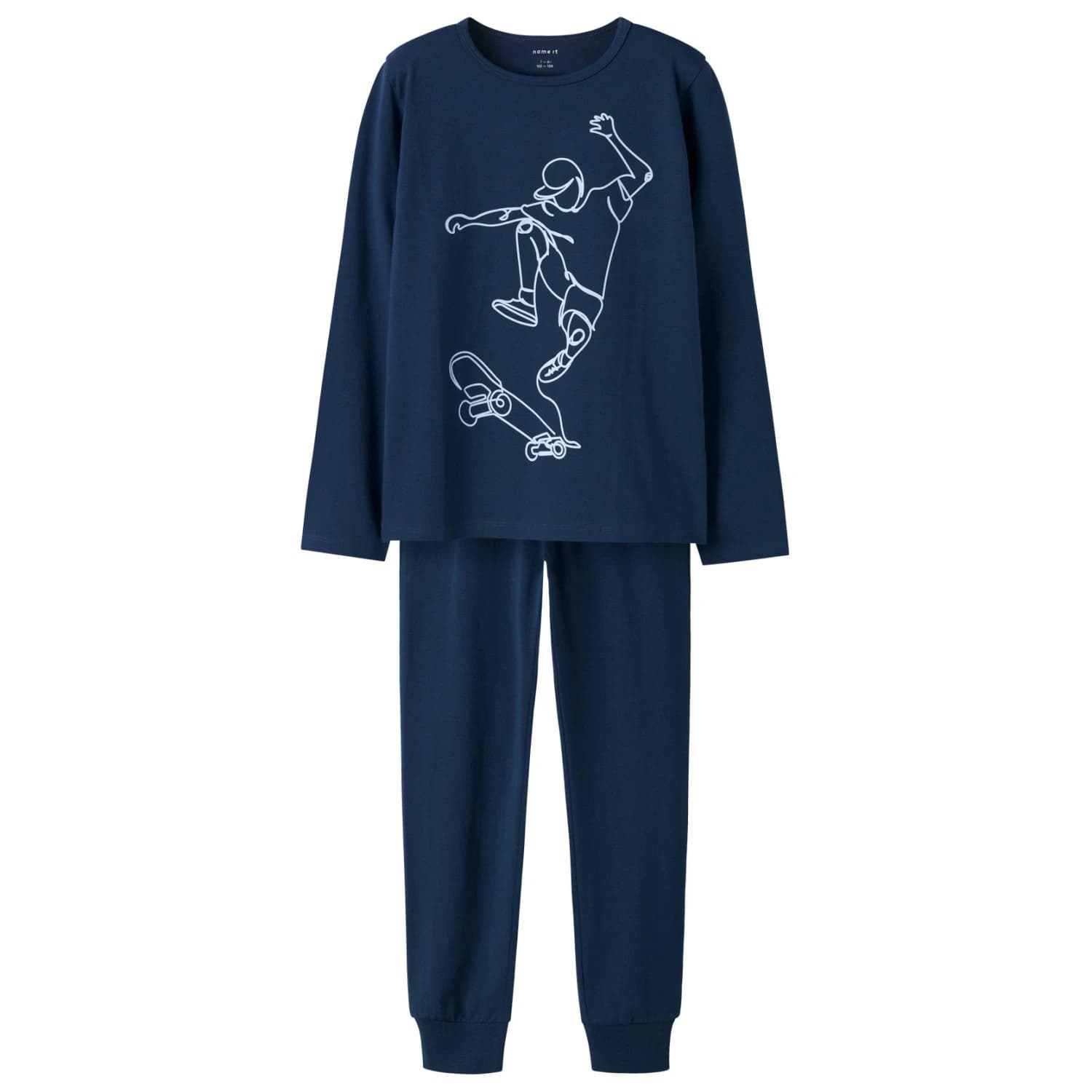Детско ежедневно термо бельо Name it Kid's Nightset Titan Skater Everyday base layer - Titan