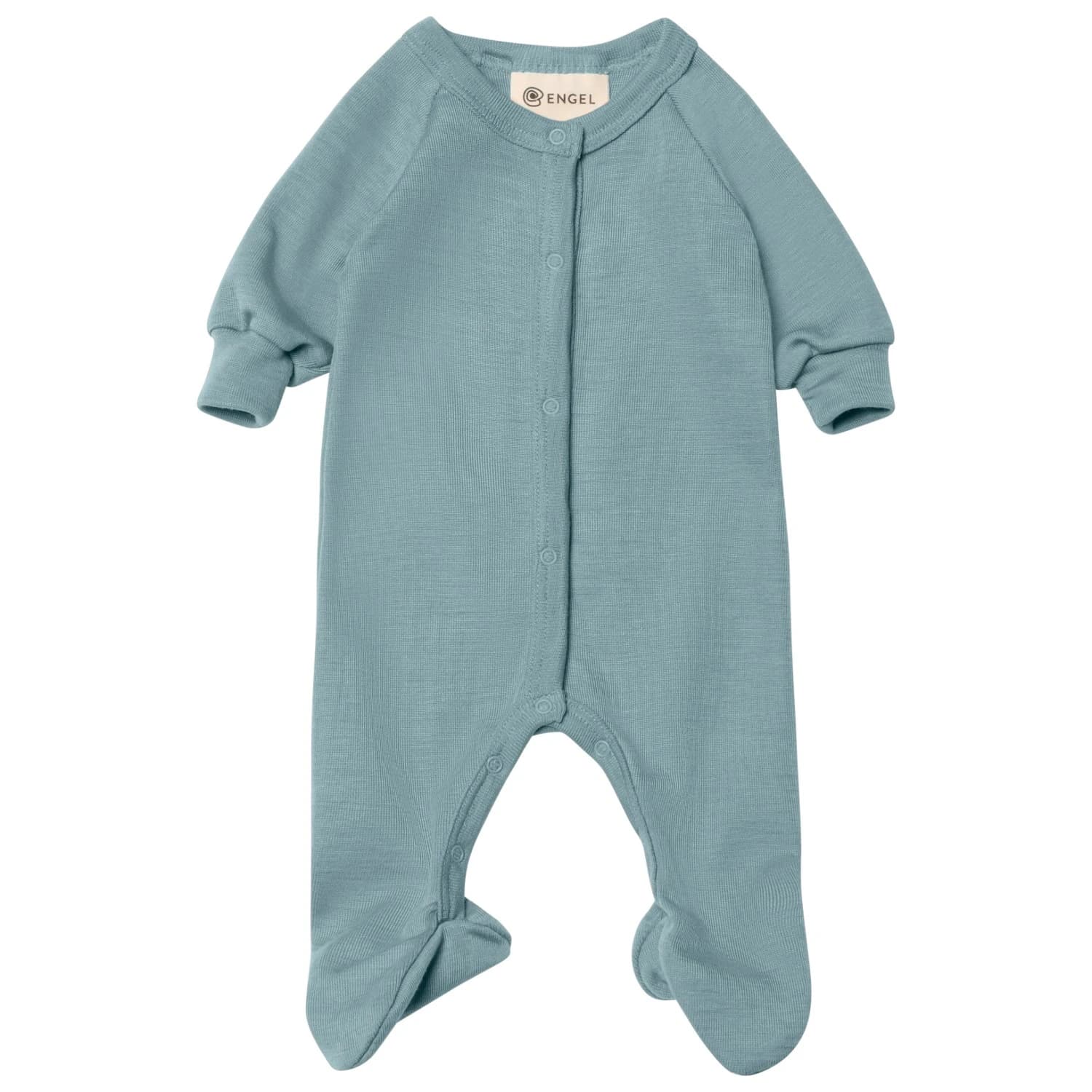 Копринено термобельо Engel Frühchen Schlafoverall mit Fuß Silk base layer - Bergblau