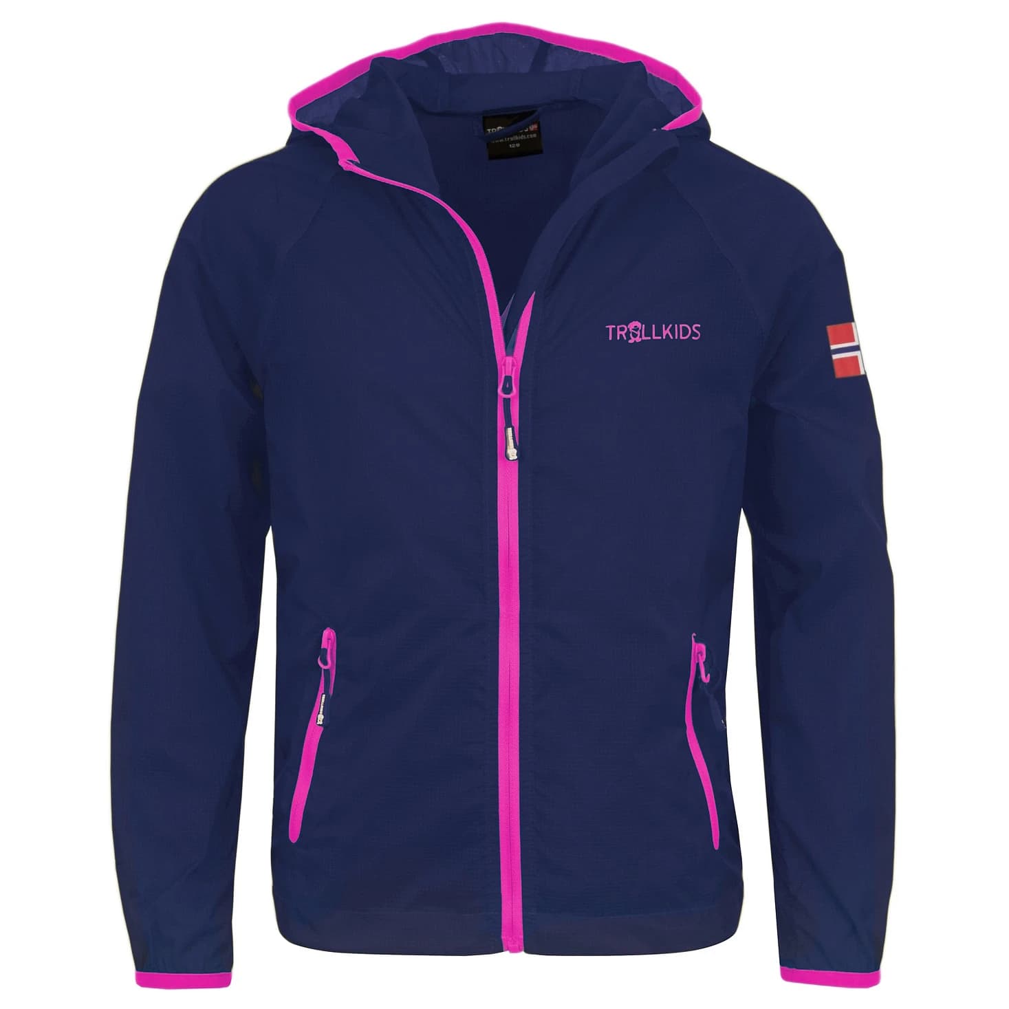 Детско ветрозащитно яке Trollkids Kids Fjell Running Jacket Windproof jacket - Navy / Magenta