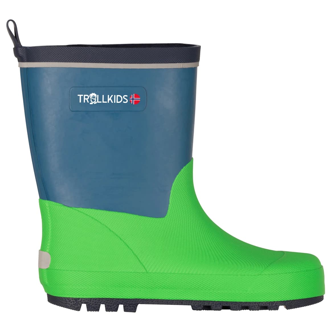 Детски гумени ботуши Trollkids Kid's Lysefjord Rubber Boots Wellington boots - Dark Marine / Fresh Green / Mystic Blue