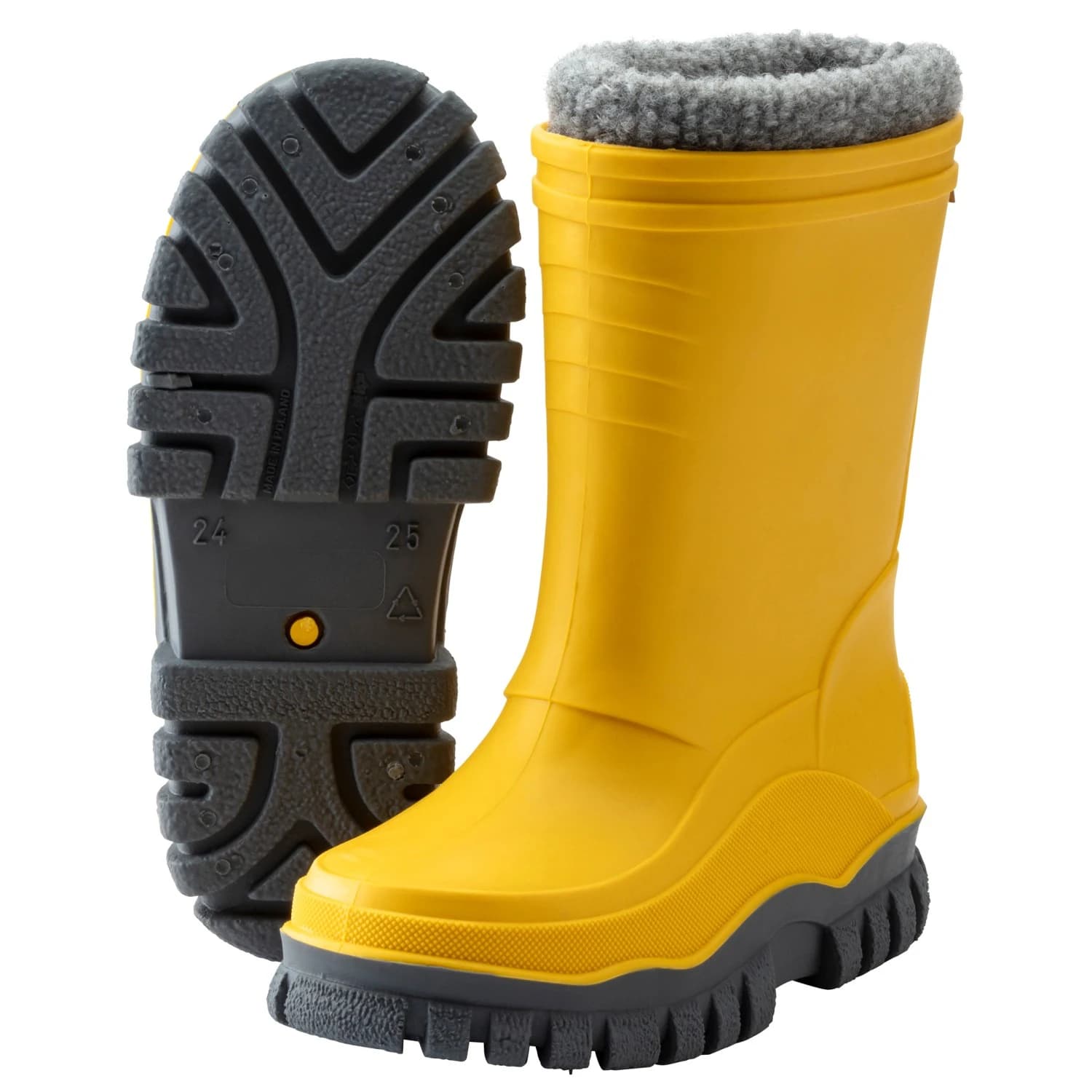 Детски гумени ботуши Sterntaler Kid's Rubber Boots with Liner Wellington boots - Mattgelb