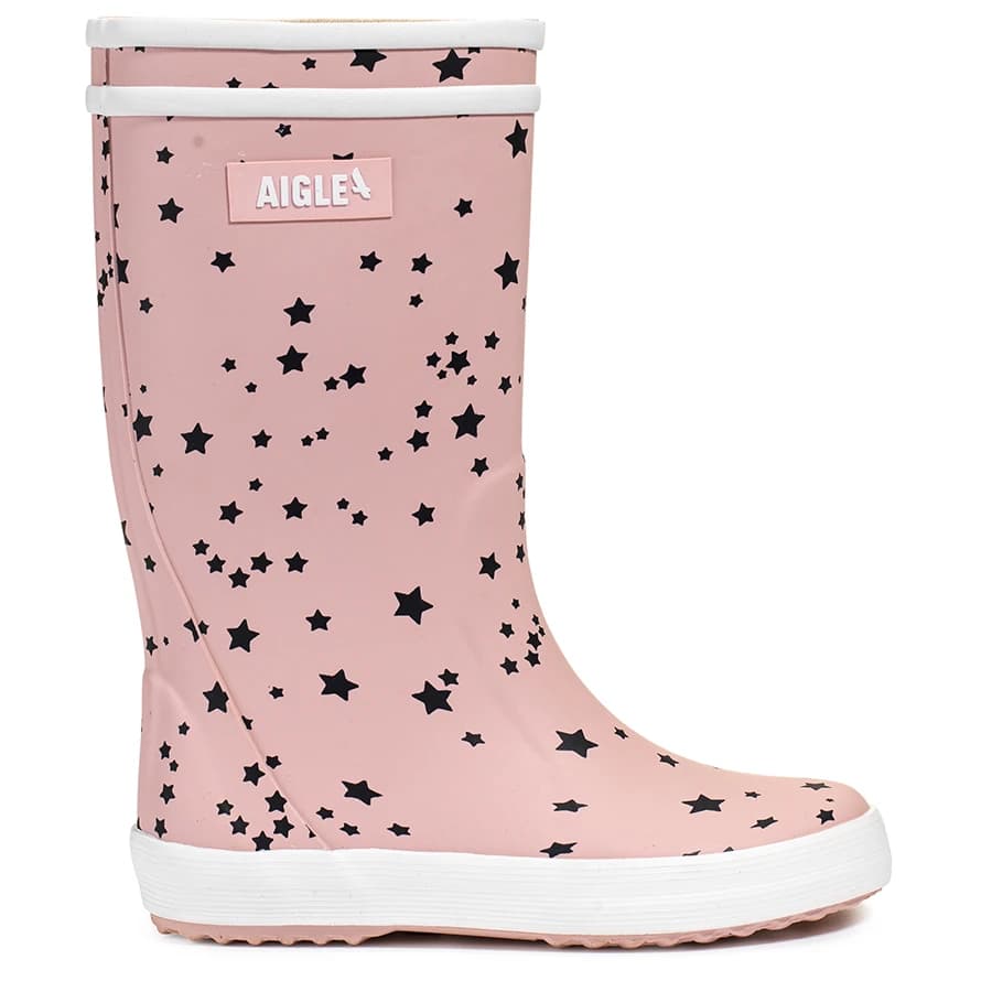 Детски гумени ботуши Aigle Kid's Lolly Pop Play2 Wellington boots - Pink Stars