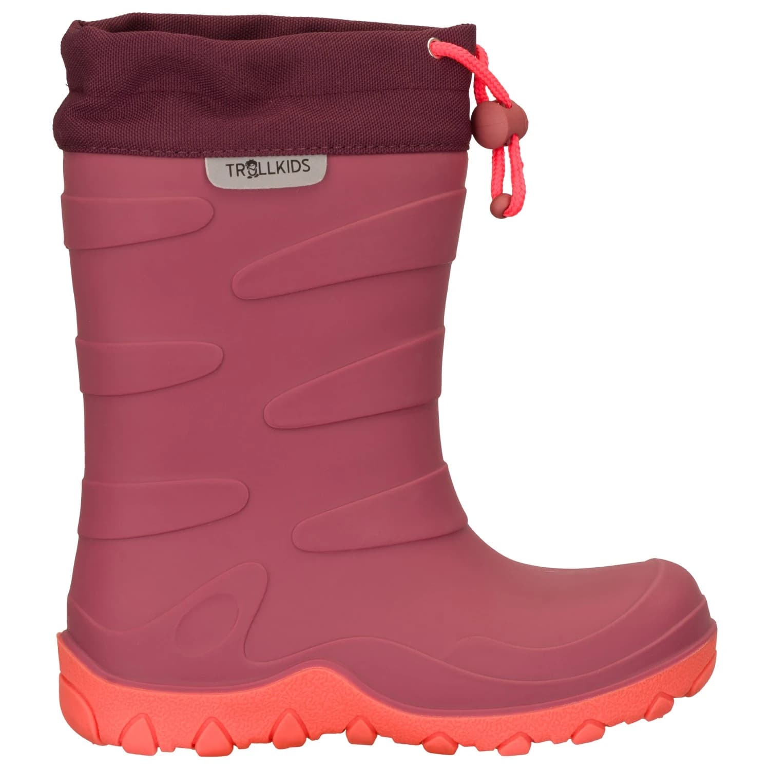 Детски гумени ботуши Trollkids Kid's Torsvag Thermo Winter Rubber Boots Wellington boots - Frozen Berry / Deep Ruby / Pink Salmon
