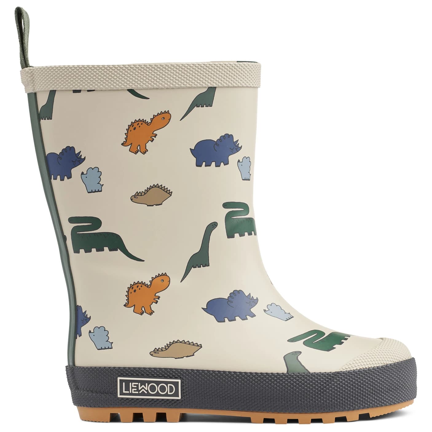 Детски гумени ботуши LIEWOOD Kid's Mason Thermo Rain Wellington boots - Dinosaurs / Mist