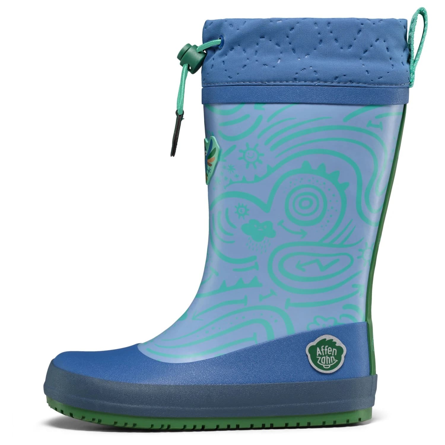 Детски гумени ботуши Affenzahn Kid's Gummistiefel Vegan Puddly Wellington boots - Bird of Paradise / Blue / Green