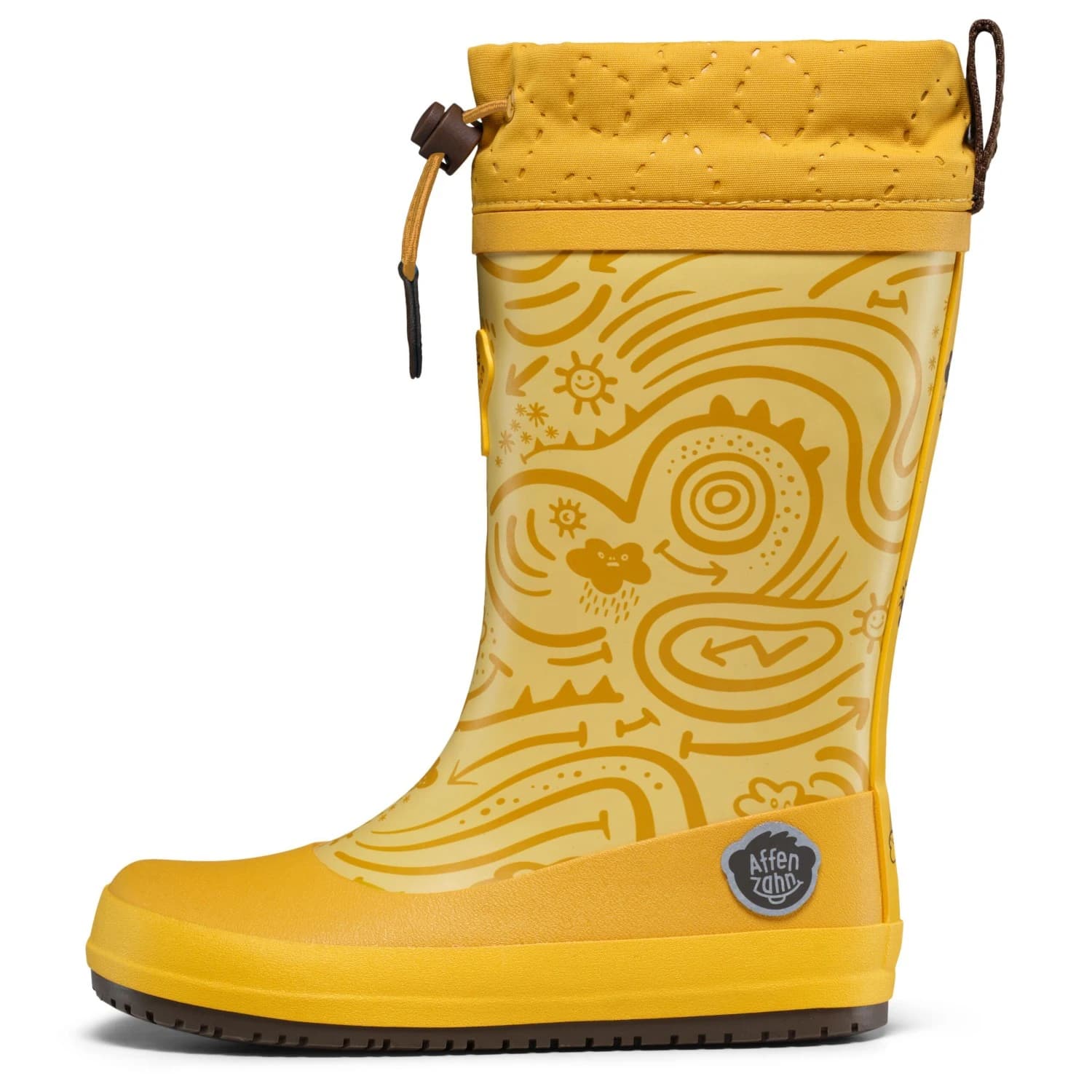 Детски гумени ботуши Affenzahn Kid's Gummistiefel Vegan Puddly Wellington boots - Tiger / Yellow
