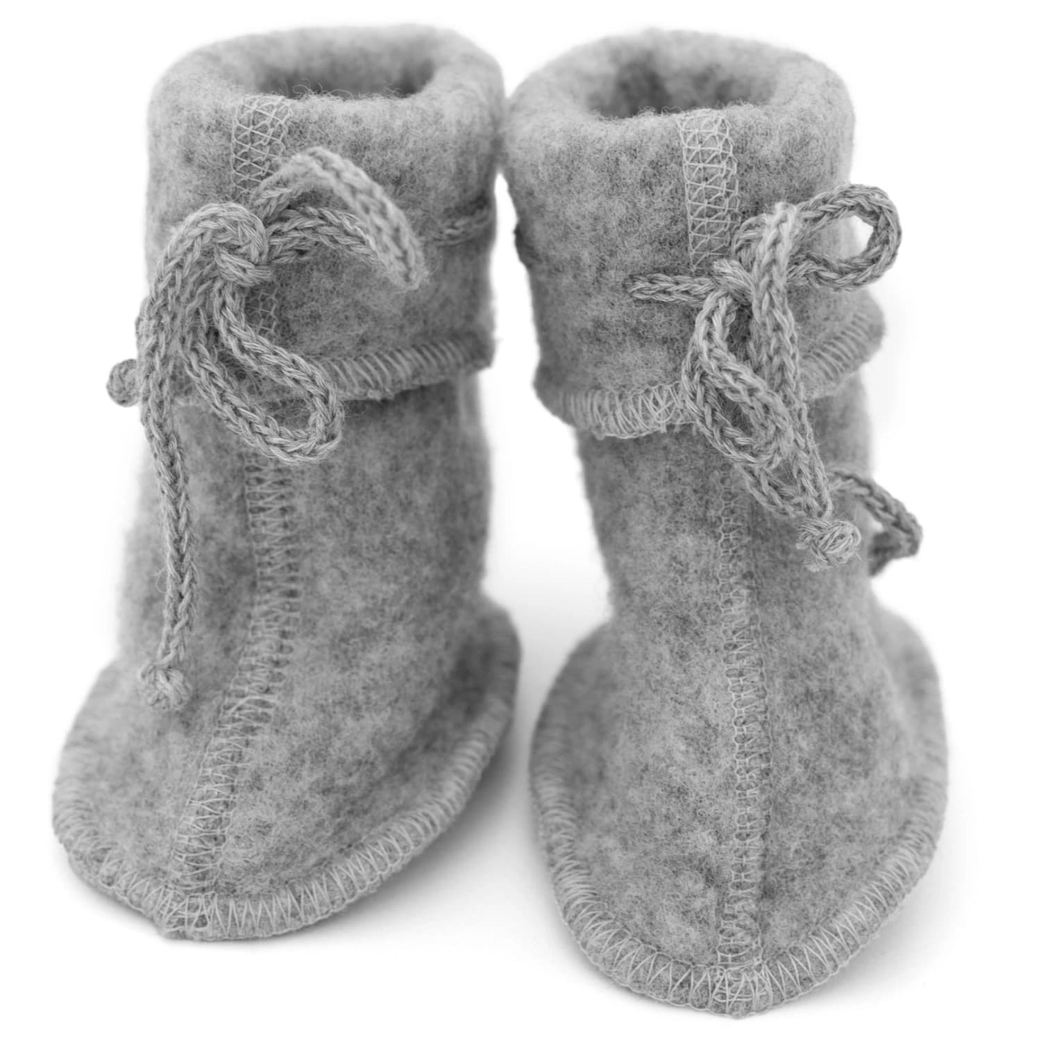 Калцуни за колоездачни обувки Engel Baby Booties with Ribbon Slippers - Hellgrau Melange