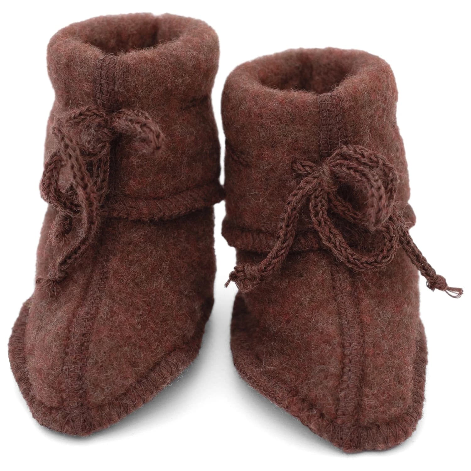 Калцуни за колоездачни обувки Engel Baby Booties with Ribbon Slippers - Zimt Melange