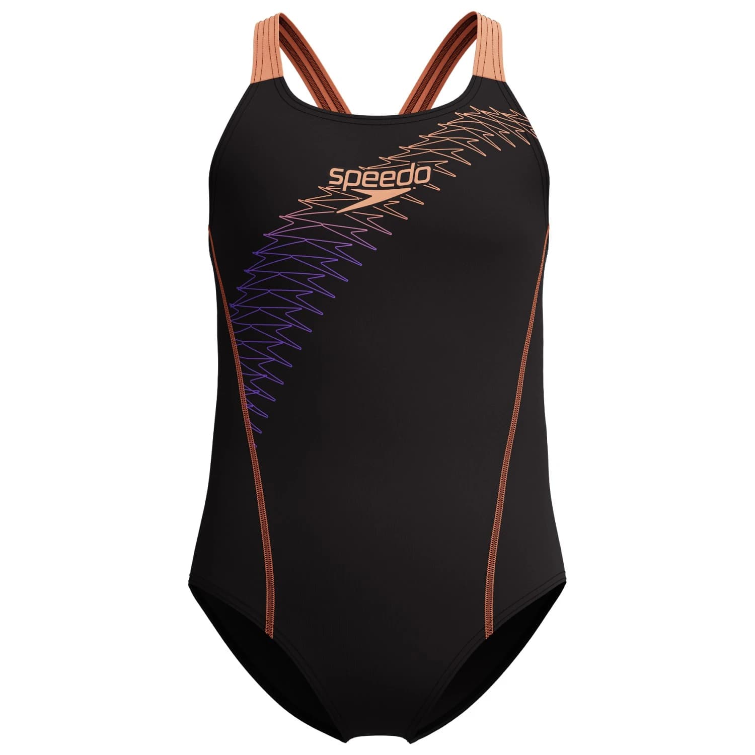 Детски бански костюм Speedo Kid's Medley Logo Medalist Swimsuit - Bright Peach