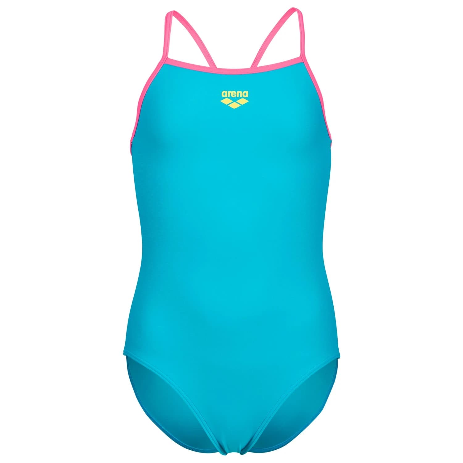 Бански костюм Arena Girl's Swimsuit Light Drop Solid Swimsuit - Eyeblush / Shocking Pink / Shocking Pink