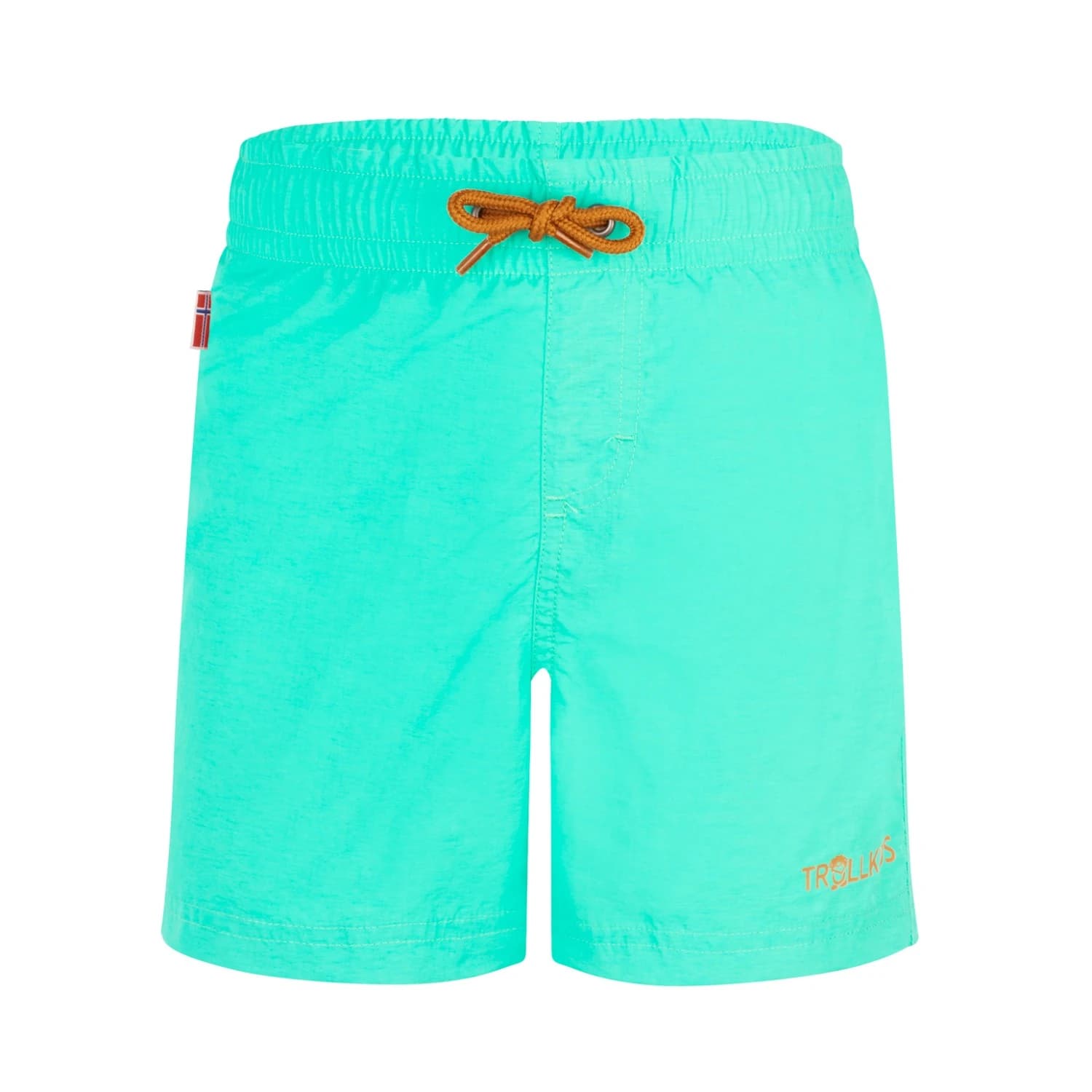 Детски бански слипове Trollkids Kid's Balestrand Shorts Swim brief - Aquamarine Green / Caramel