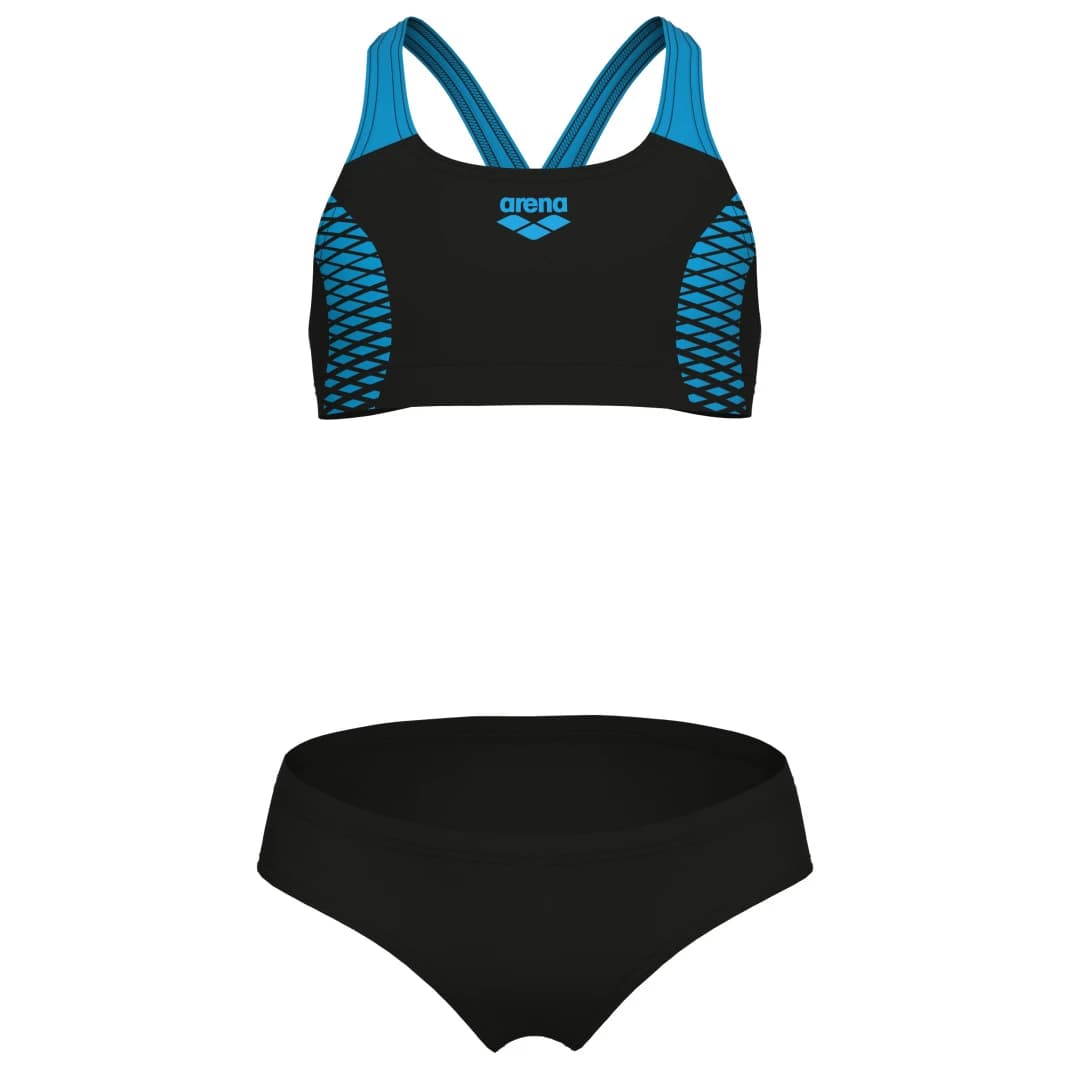 Комплект бикини Arena Girl's Openings Bikini Energy Back Bikini - Black / Turquoise