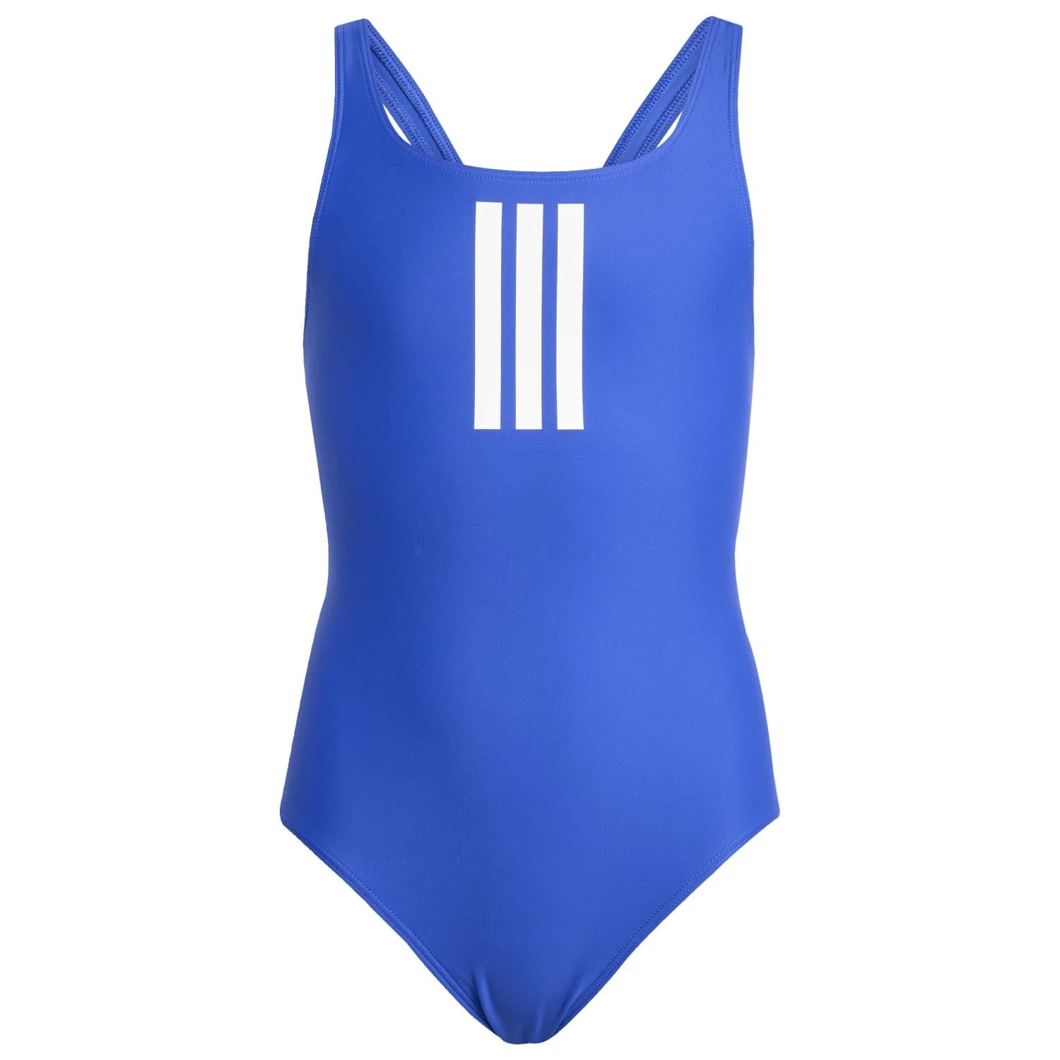 Детски бански костюм adidas Kid's 3 Stripes Mid Suit Swimsuit - Semi Lucid Blue / White