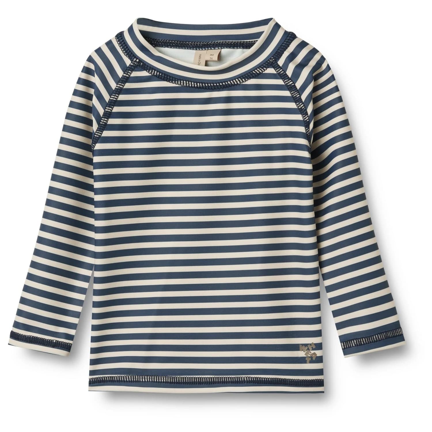Детска плажна тениска от ликра Wheat Kid's Swim T-Shirt L/S Dilan Lycra - Blue Stripe