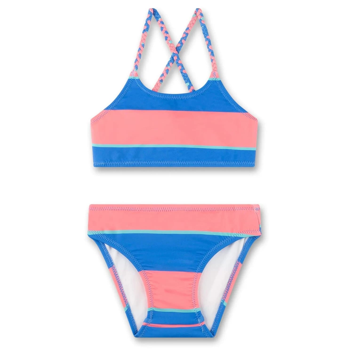 Детски комплект бикини Sanetta Kid's Bikini Stripes Bikini - Mountain Blue