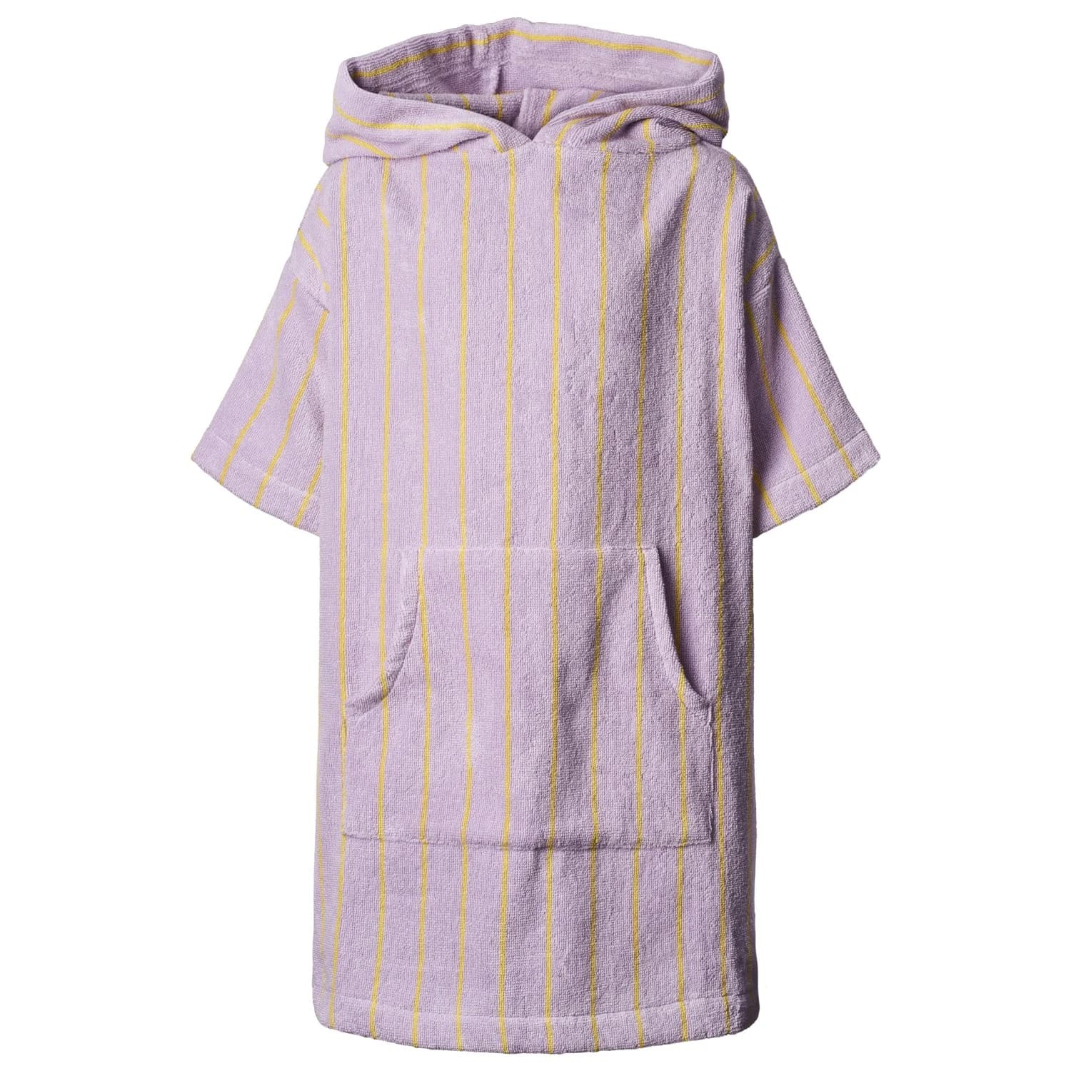 Детско пончо за сърф Bongusta Kid's Naram Poncho Surf poncho - Lilac / Neon Yellow