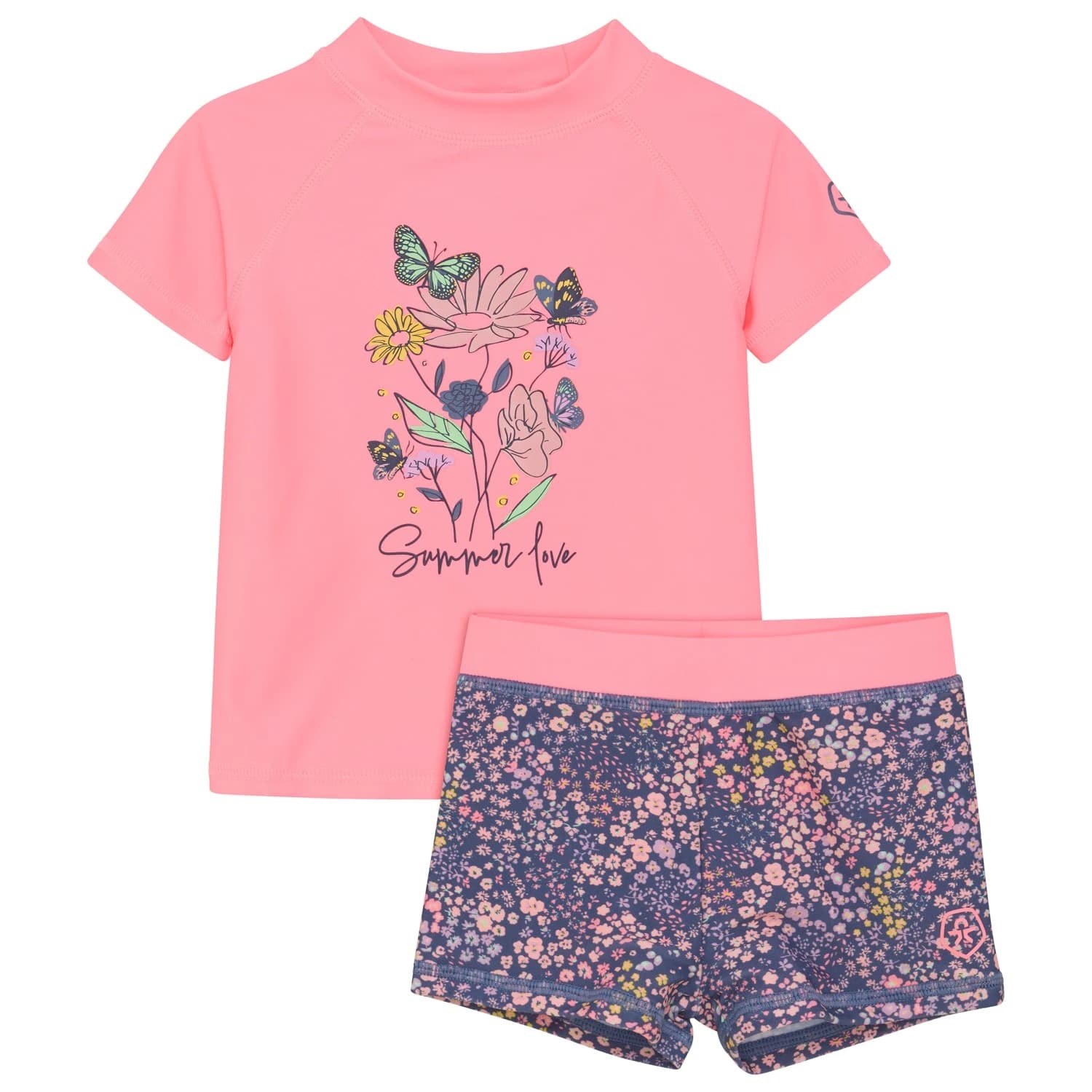 Детска плажна тениска от ликра Color kids Baby T-Shirt Set S/S Lycra - Plumeria