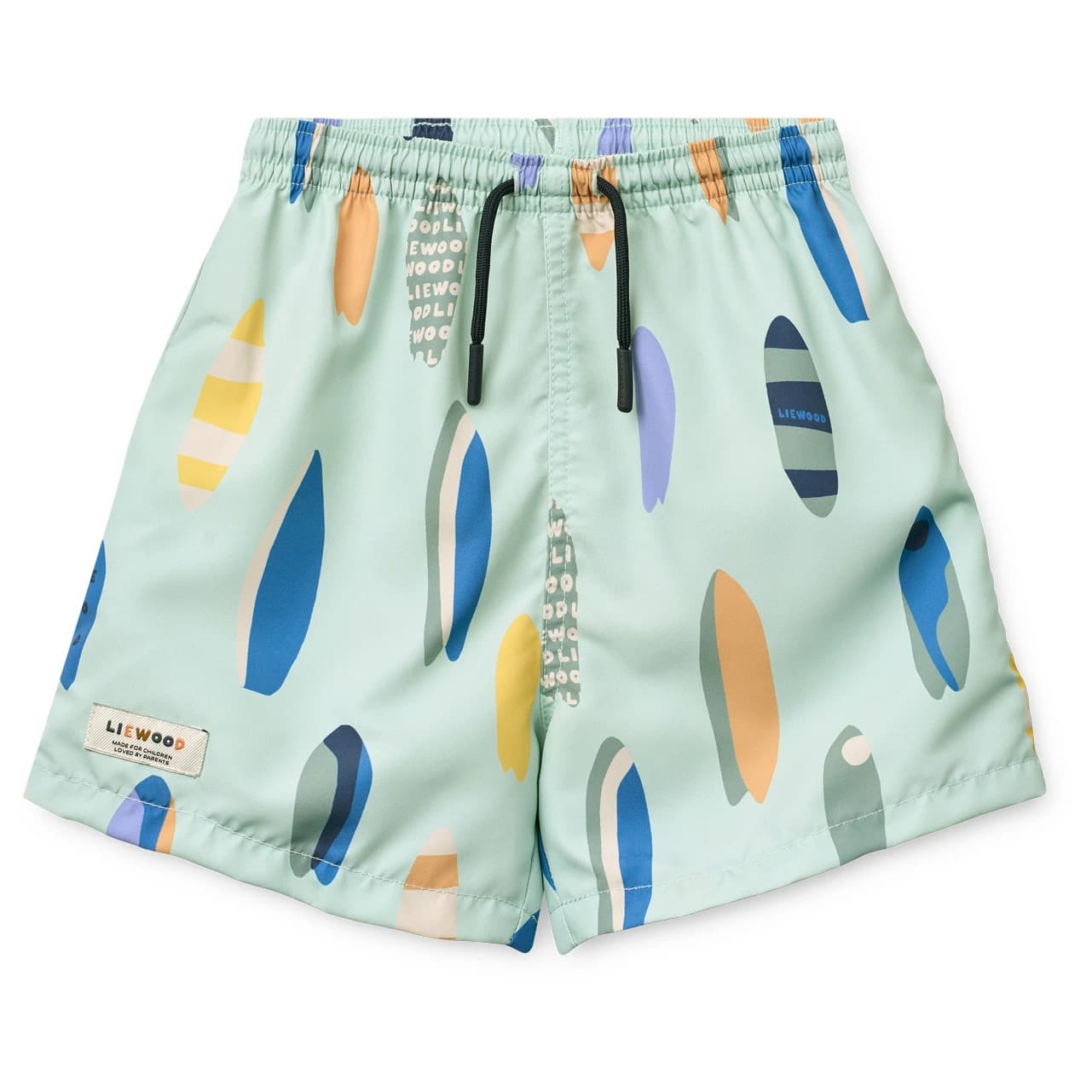 Детски бордшорт LIEWOOD Kid's Duke Printed Board Shorts Boardshorts - Boards / Light Peppermint