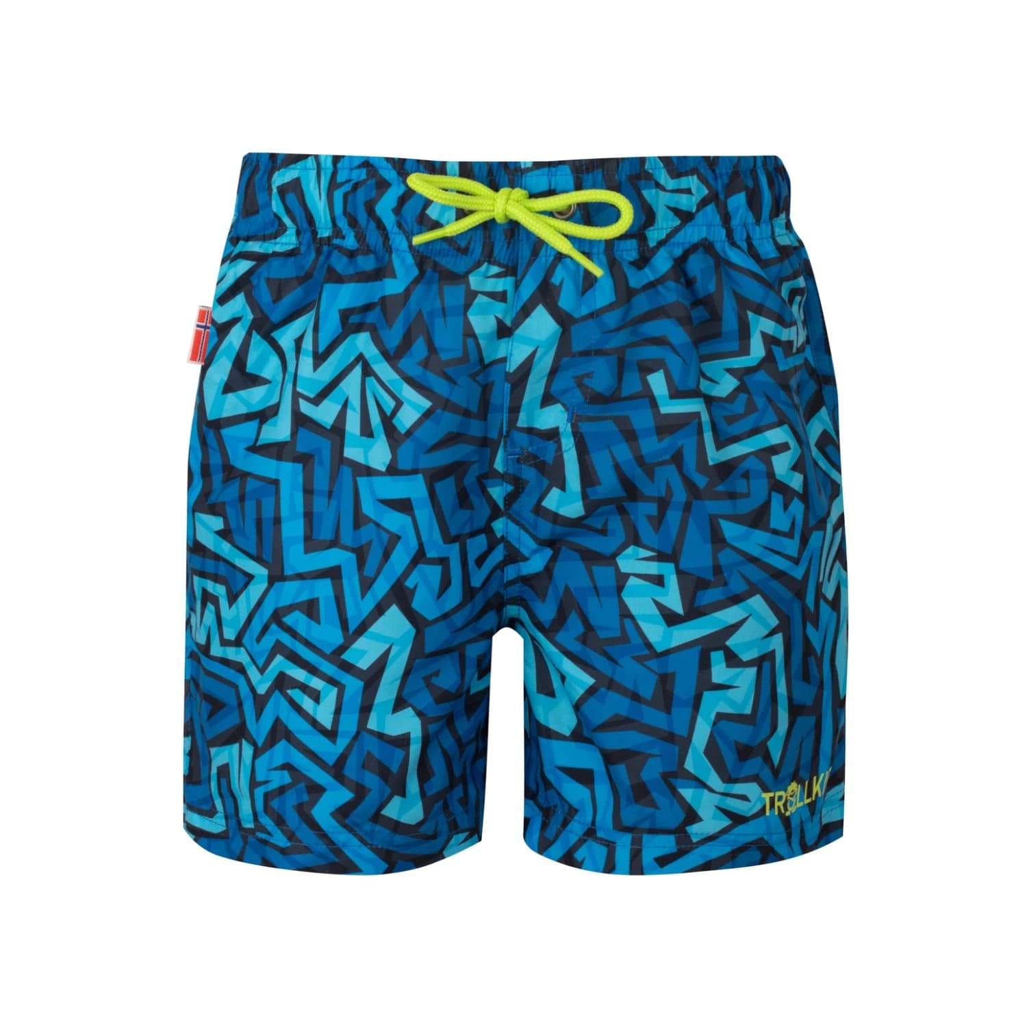 Детски бордшорт Trollkids Kid's Haukland Shorts Boardshorts - Alpine Blue / Wild Lime